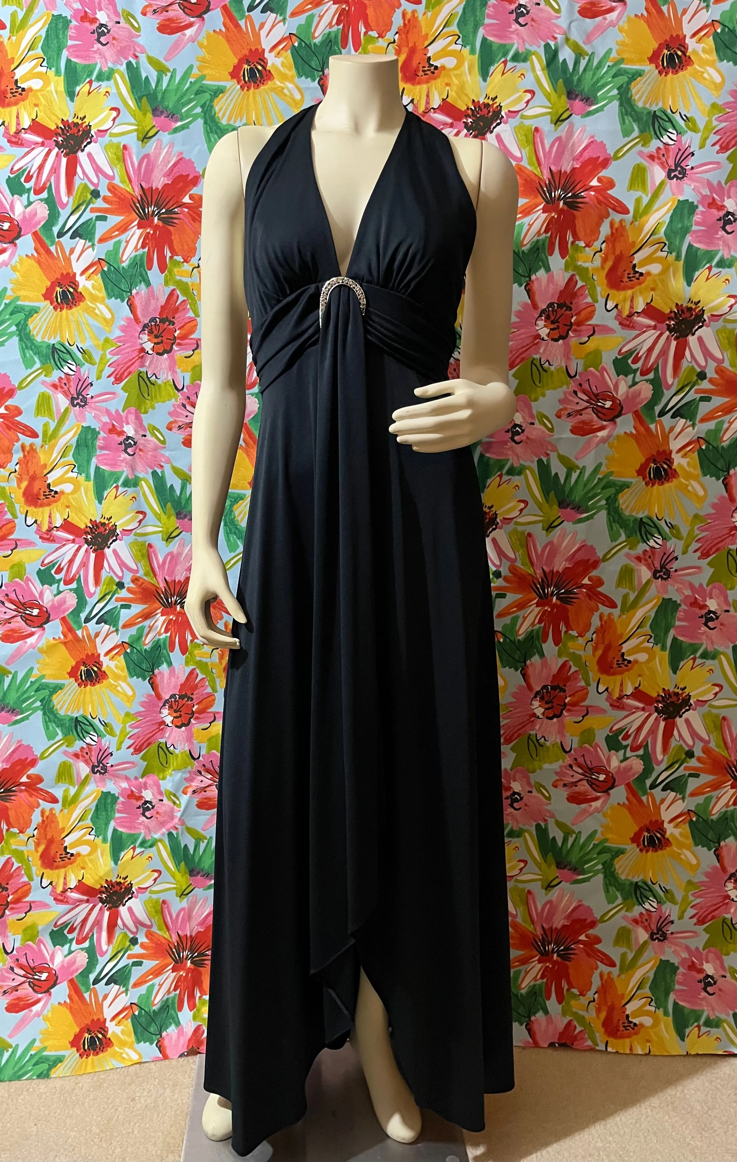 Product image for Black Vintage Halter Dress