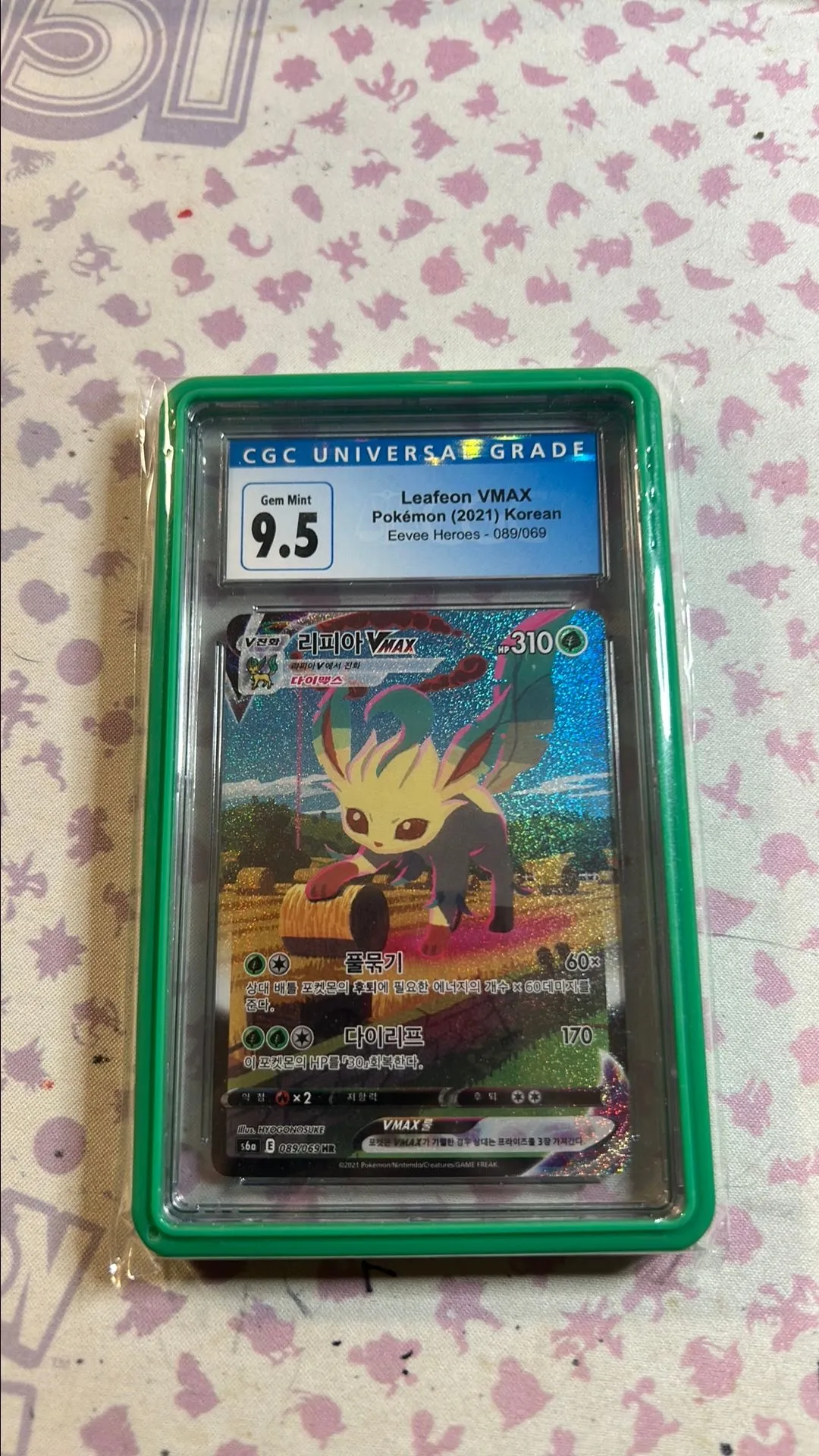 Product image for Leafeon vmax Korean cgc 10