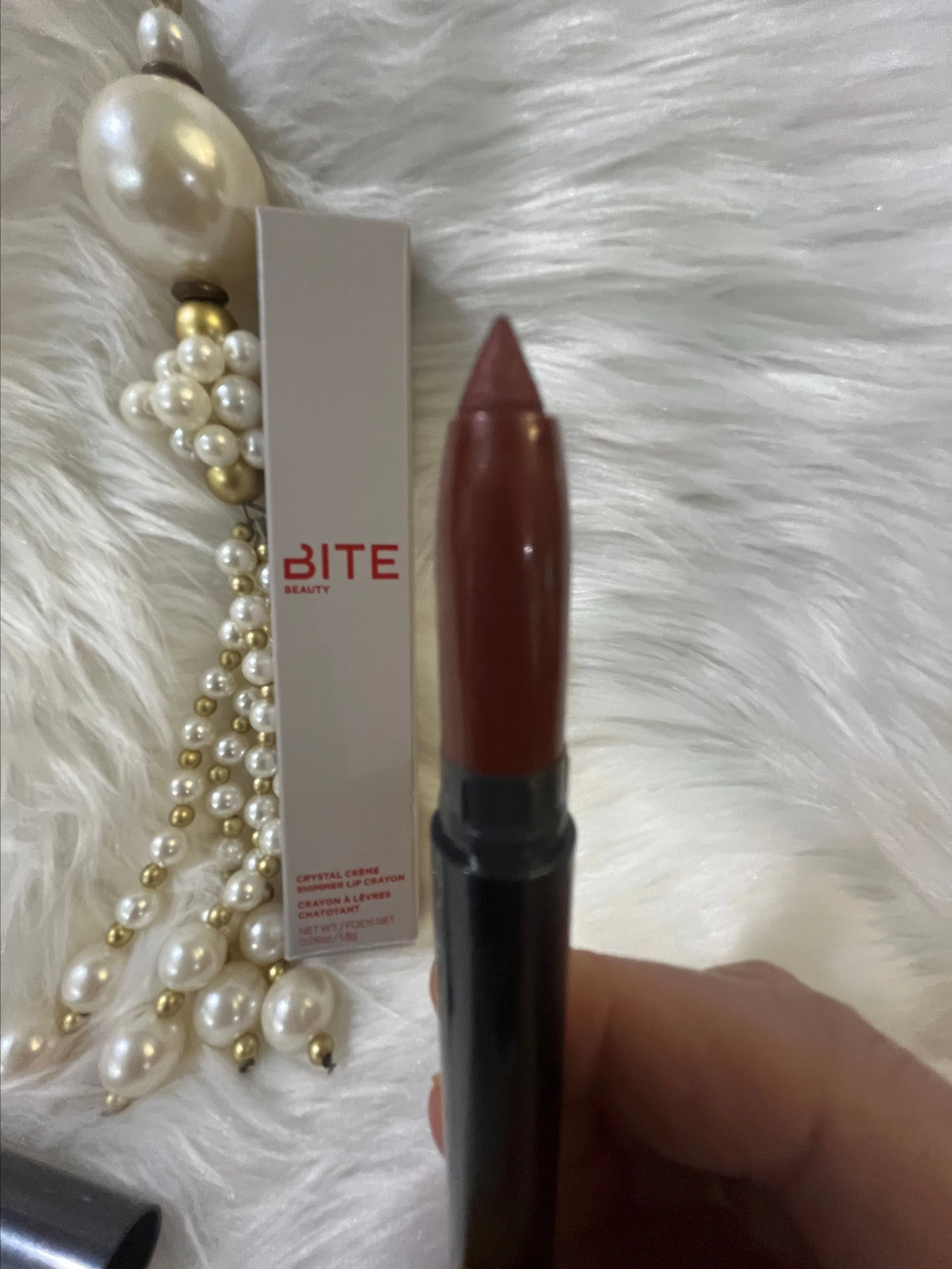 Product image for BEAUTY #119 BITE BEAUTY MOLTEN CHOCOLATE CRYSTAL CREAM SHIMMER LIP CRAYON