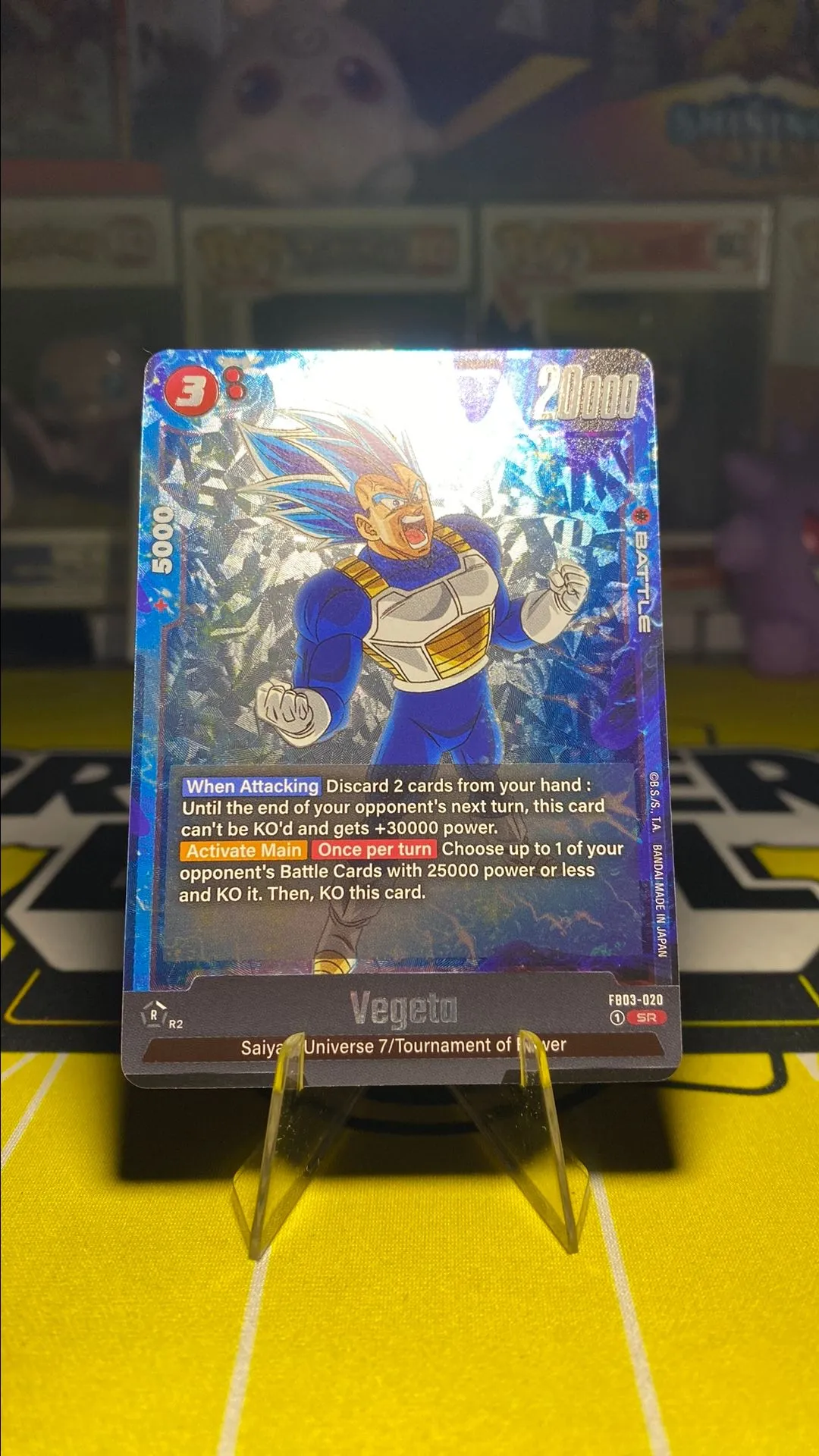 Product image for Dragon Ball Super Fusion World Raging Roar Vegeta Super Rare SR FB03-020