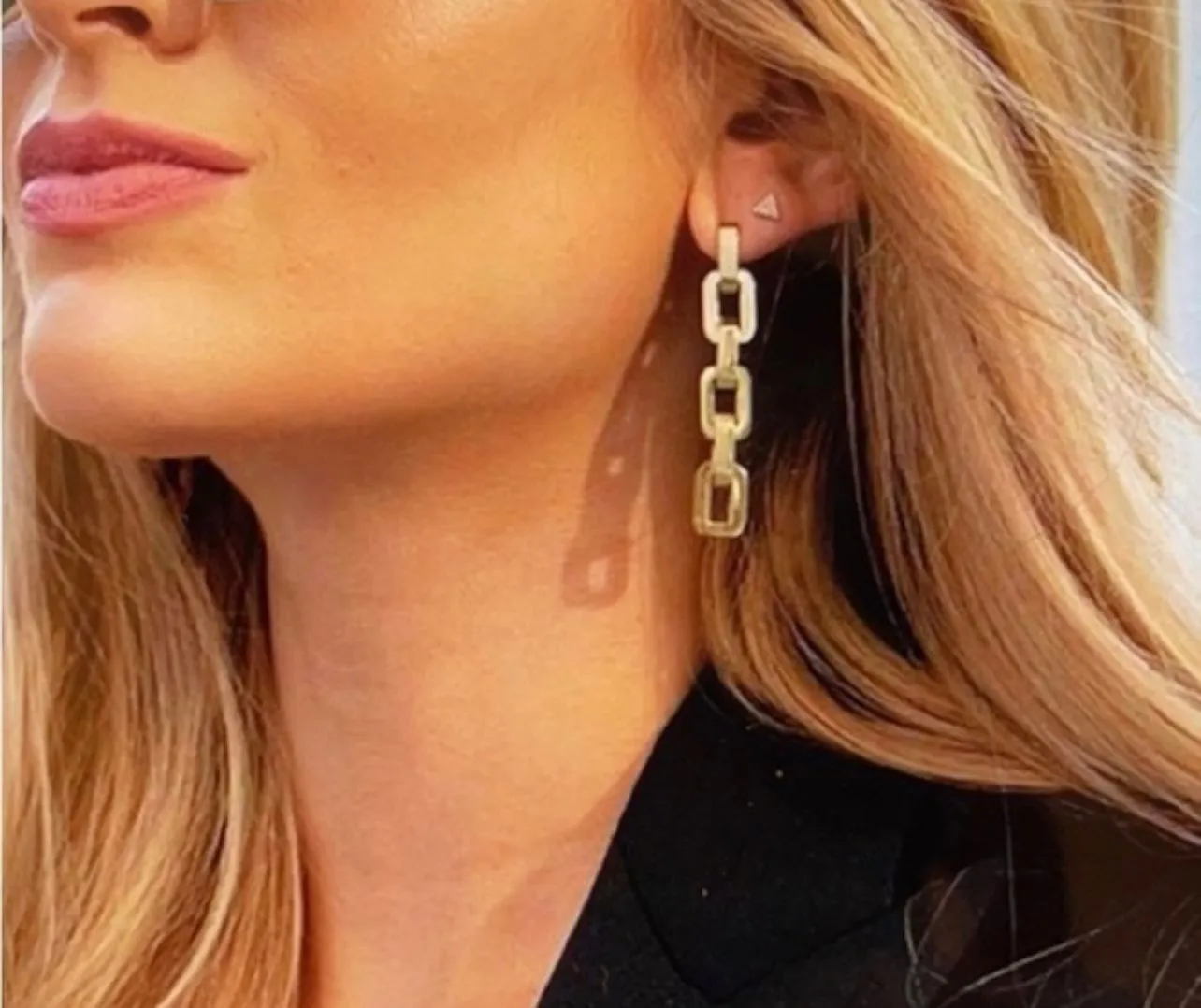 Product image for NWT Eddie Borgo Supra Link Earrings Gold Chain