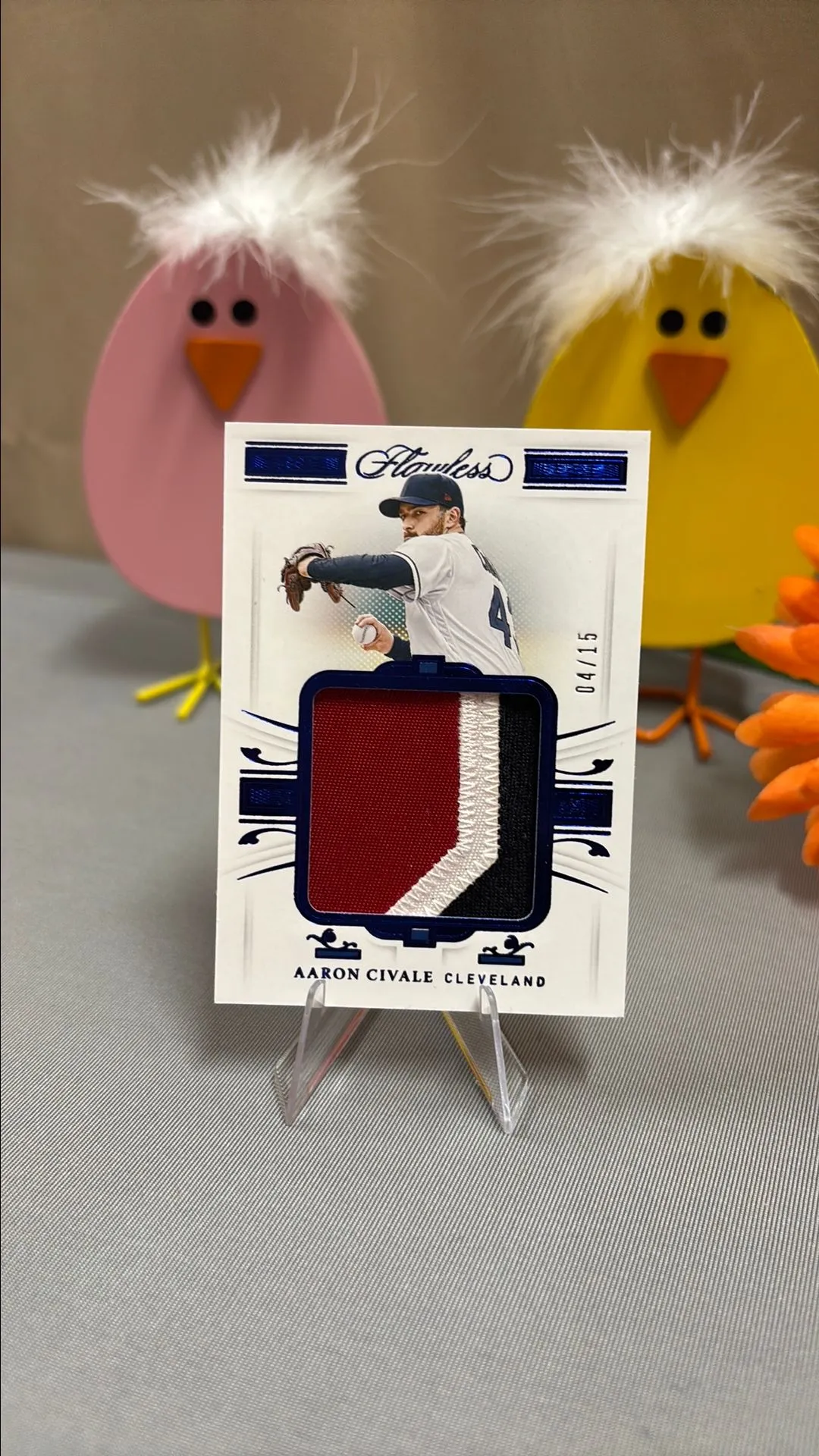 Product image for 2021 Panini Flawless Aaron Civale Patch #/15  Three Color Patch