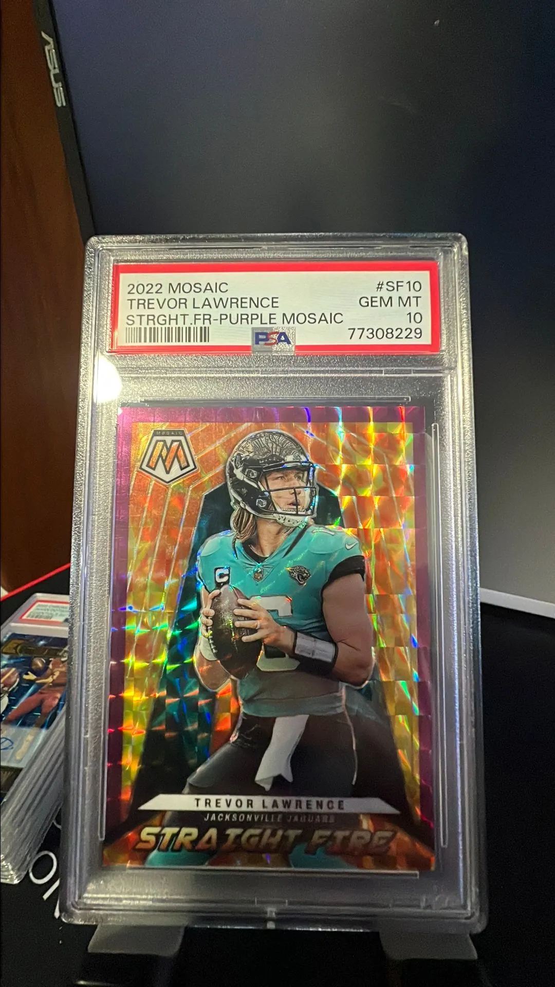 Product image for PSA 10 2022 Trevor Lawrence Straight Fire Purple