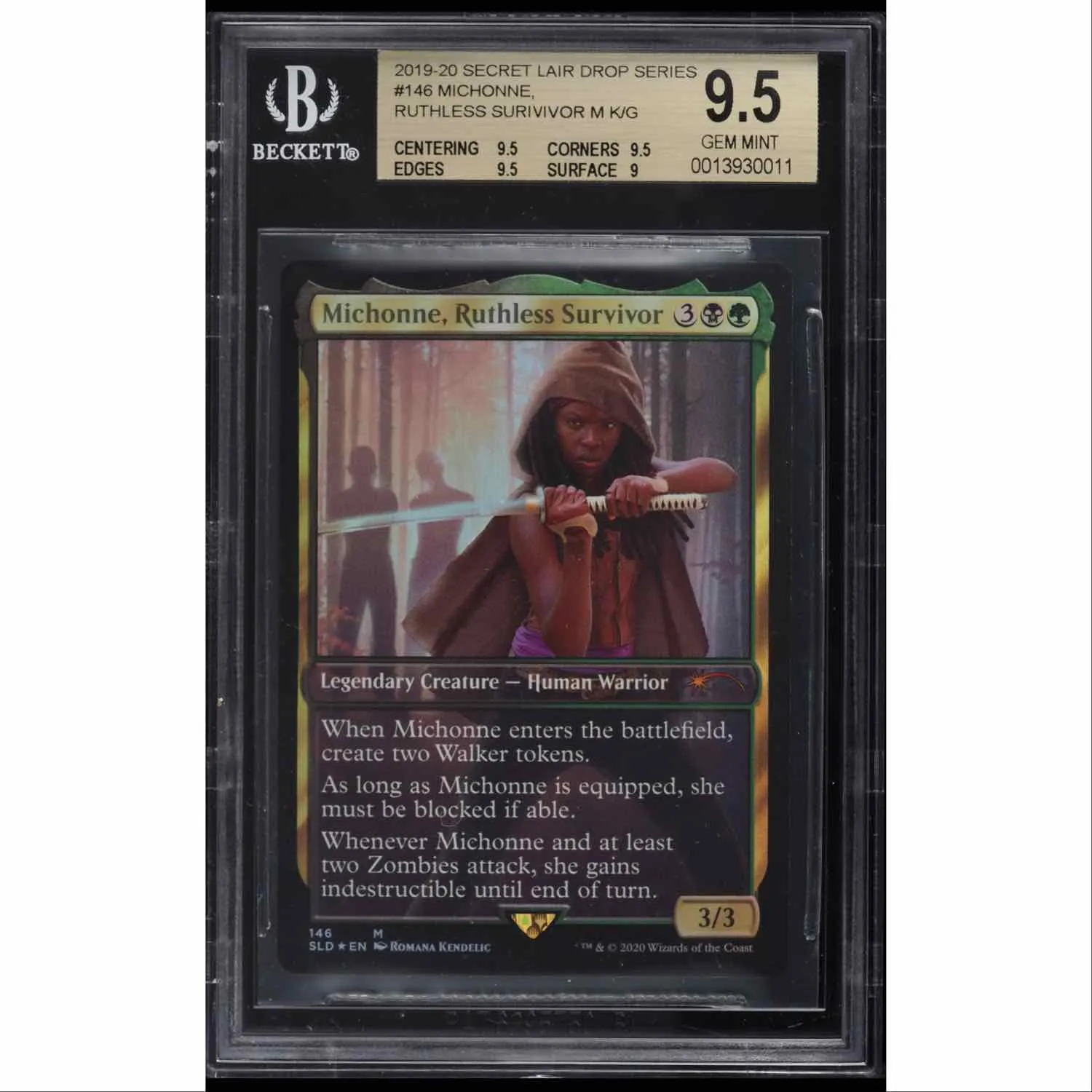 The Walking Dead Secret Lair Drop Michonne, Ruthless Survivor Graded BGS  9.5 GEM MINT  Whatnot: Shop, Sell, Connect