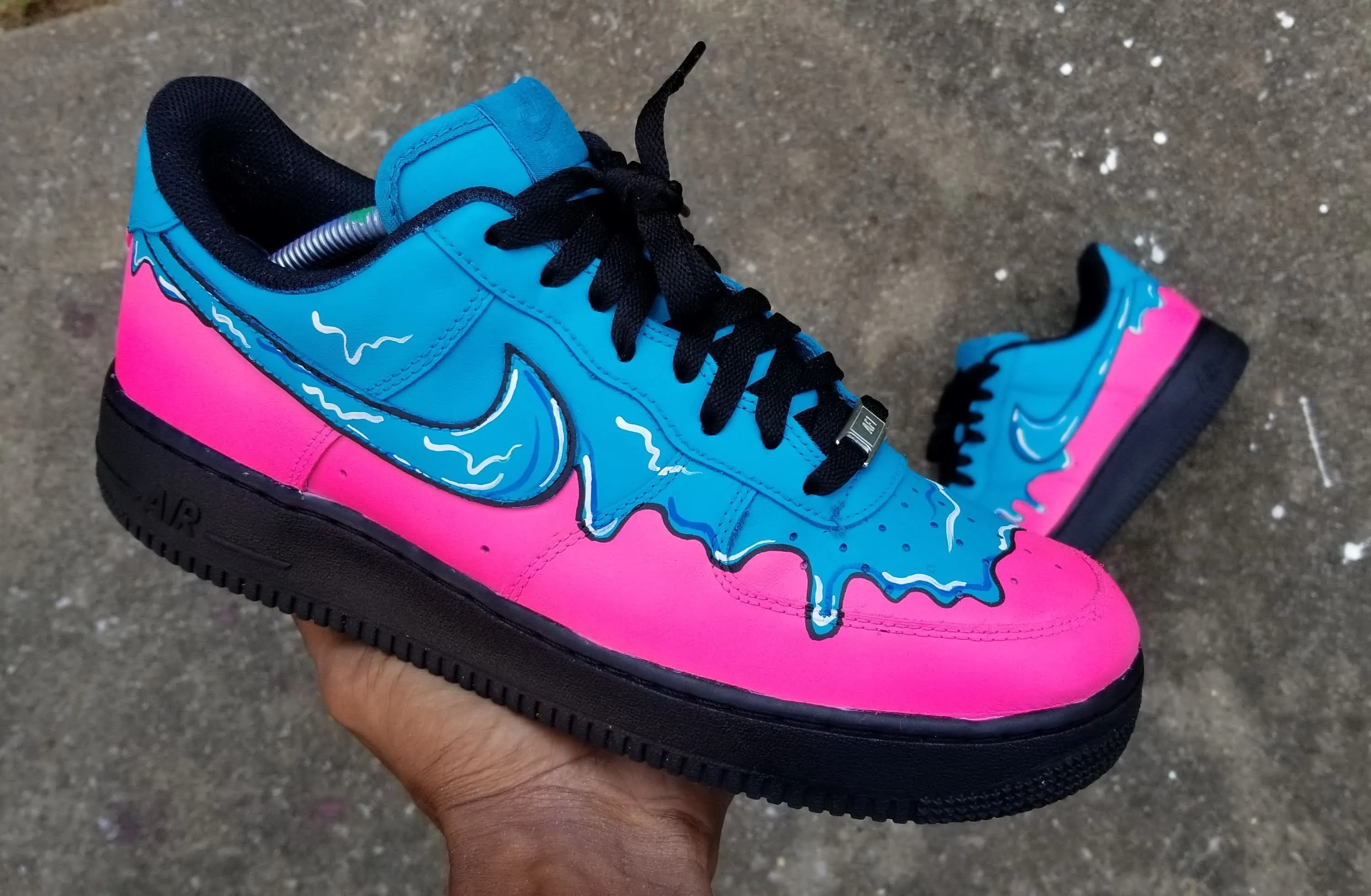 Product image for Custom Blue on Pink Drip | Available in All Sizes