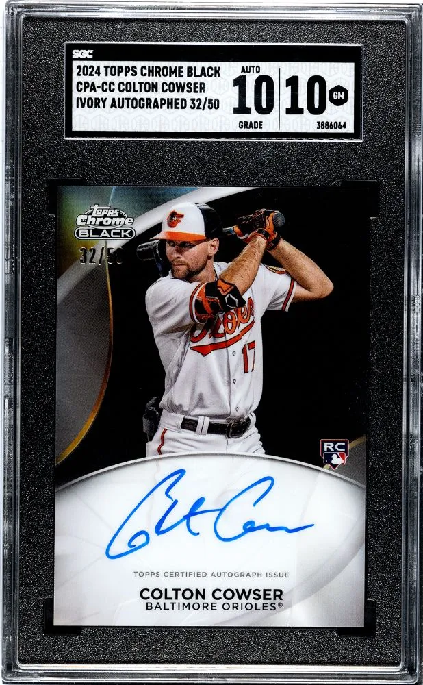 Product image for 2024 Topps Chrome Black Colton Cowser Ivory auto