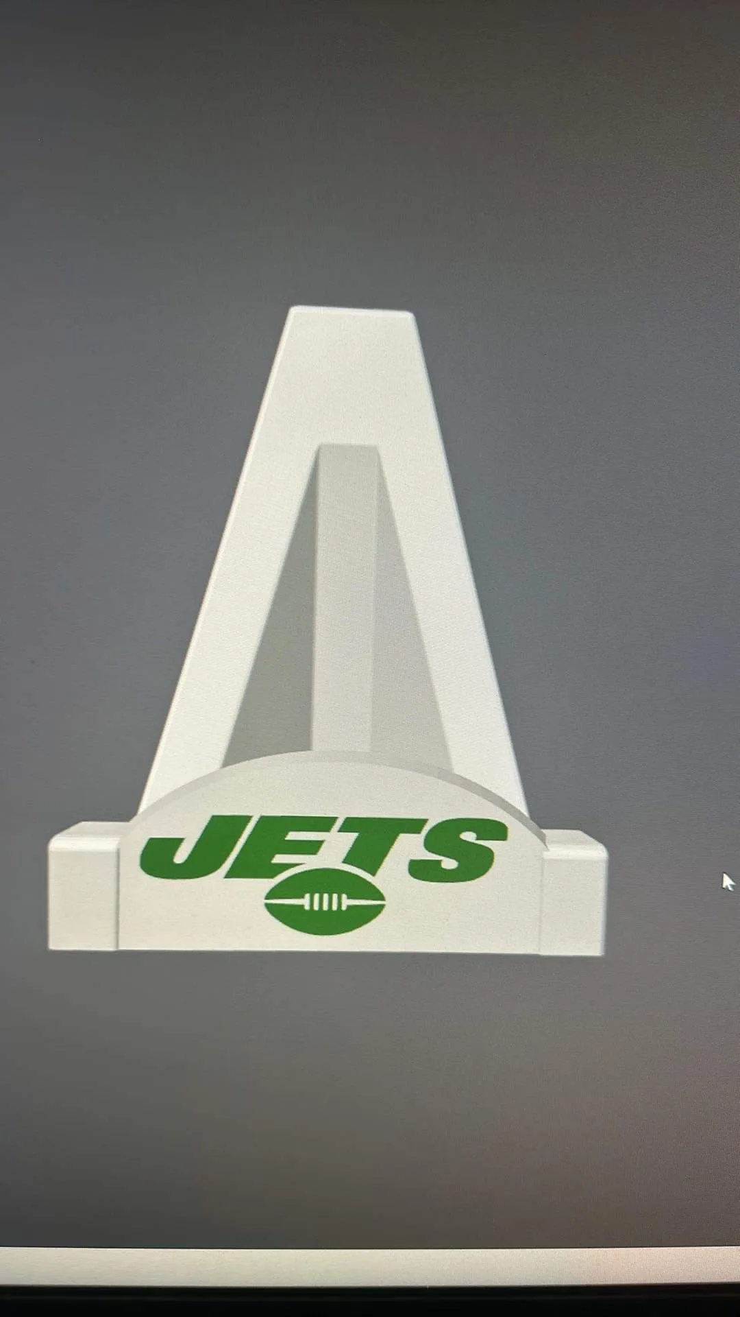 Product image for 3D printed New York Jets stand - white