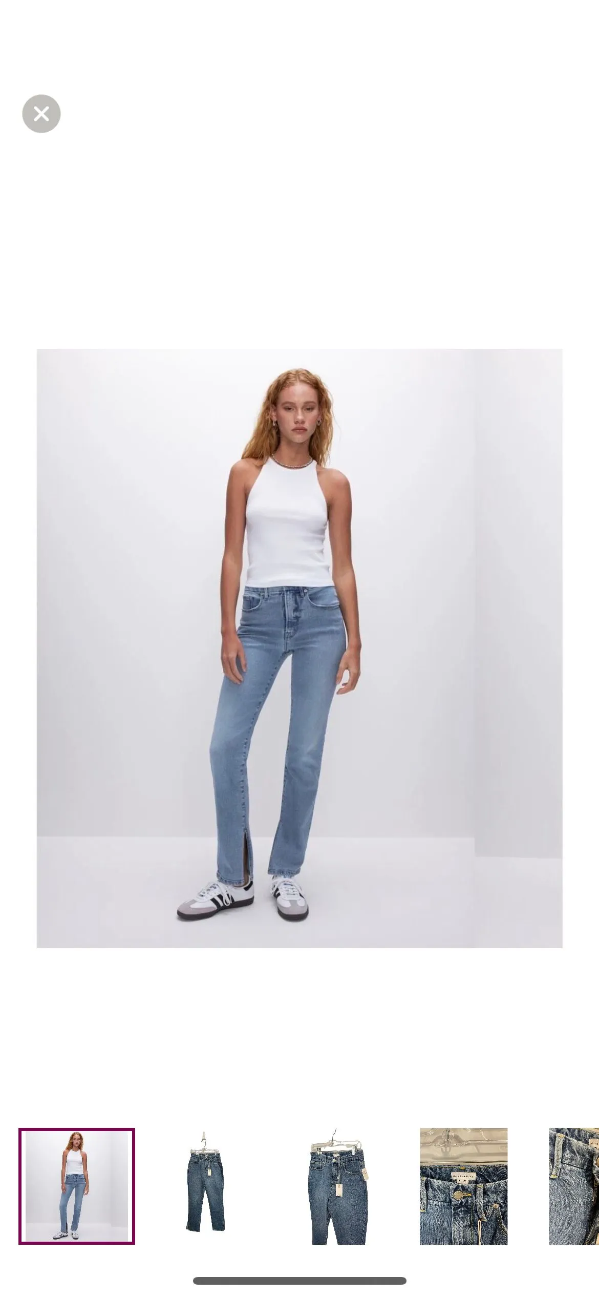 Product image for Good American Good Boy High Waisted Straight Leg Jeans