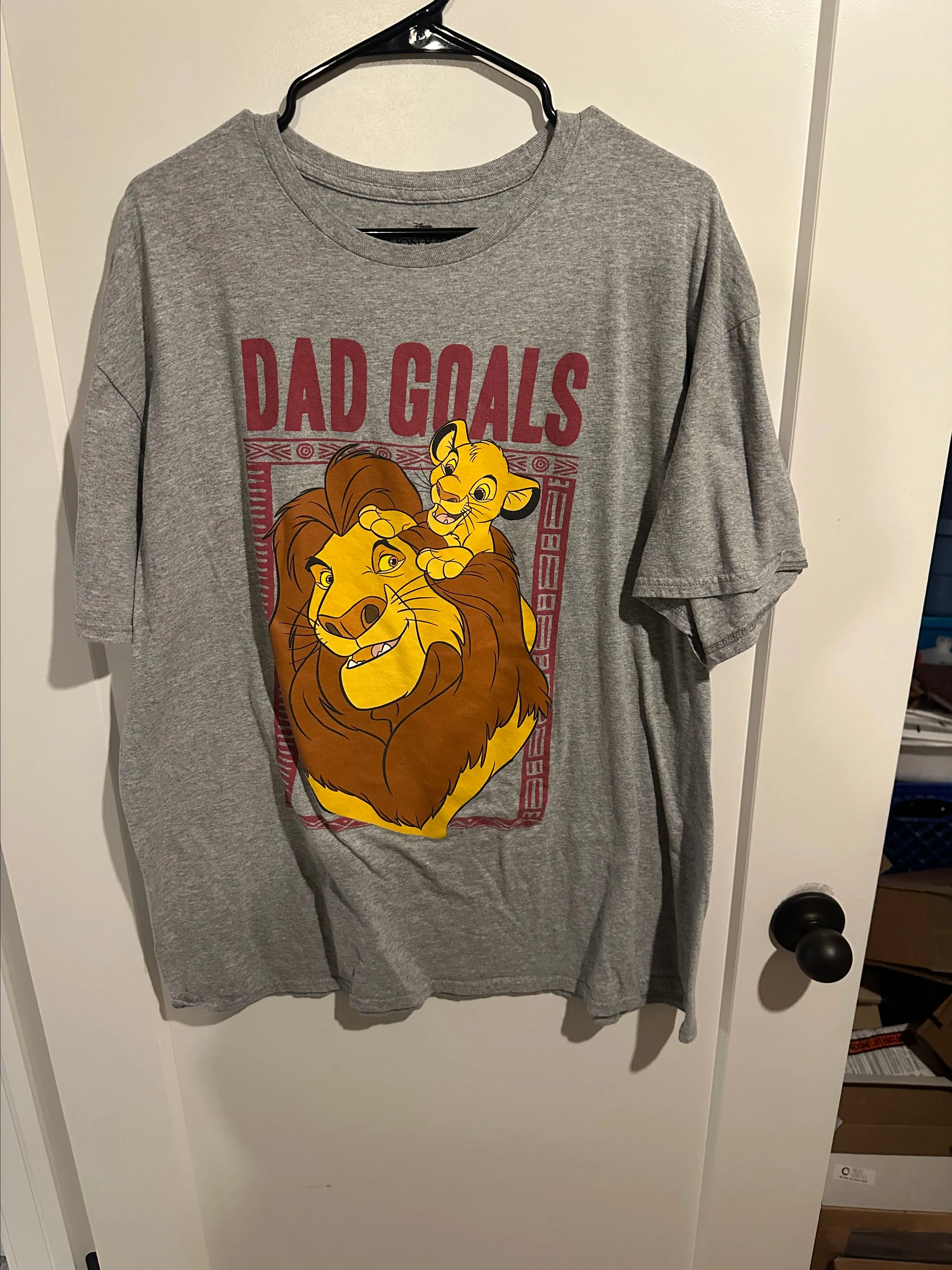 Product image for Dad Goals Disney T-Shirt - Gray, 2XL