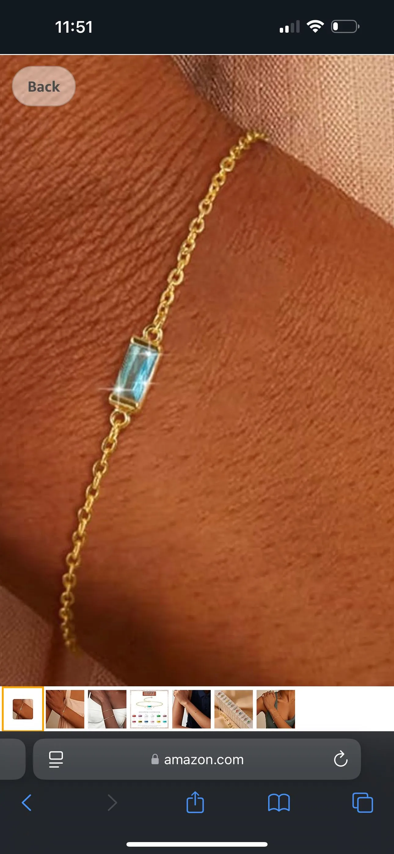 Product image for Dainty Birthstone Bracelet- Blue Topaz