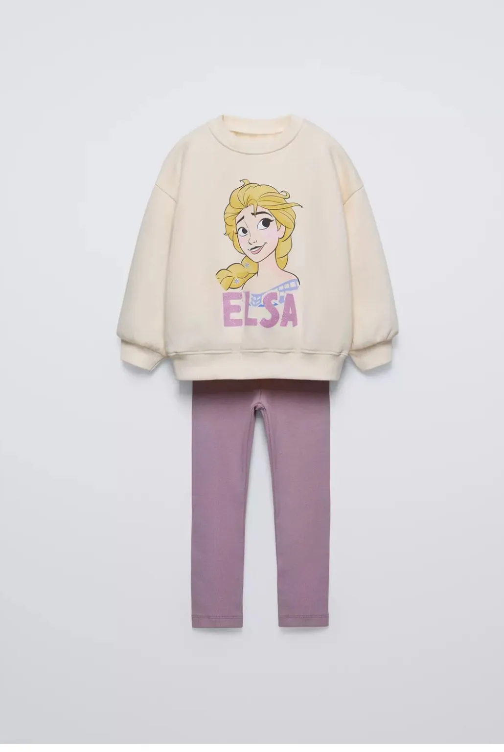 Product image for ELSA FROZEN disney sweatshirt and leggings set
