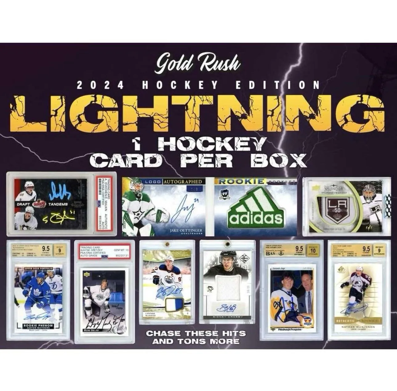 Product image for Gold Rush Lightning Hockey 2024 (1 Premium Card Per Box!)