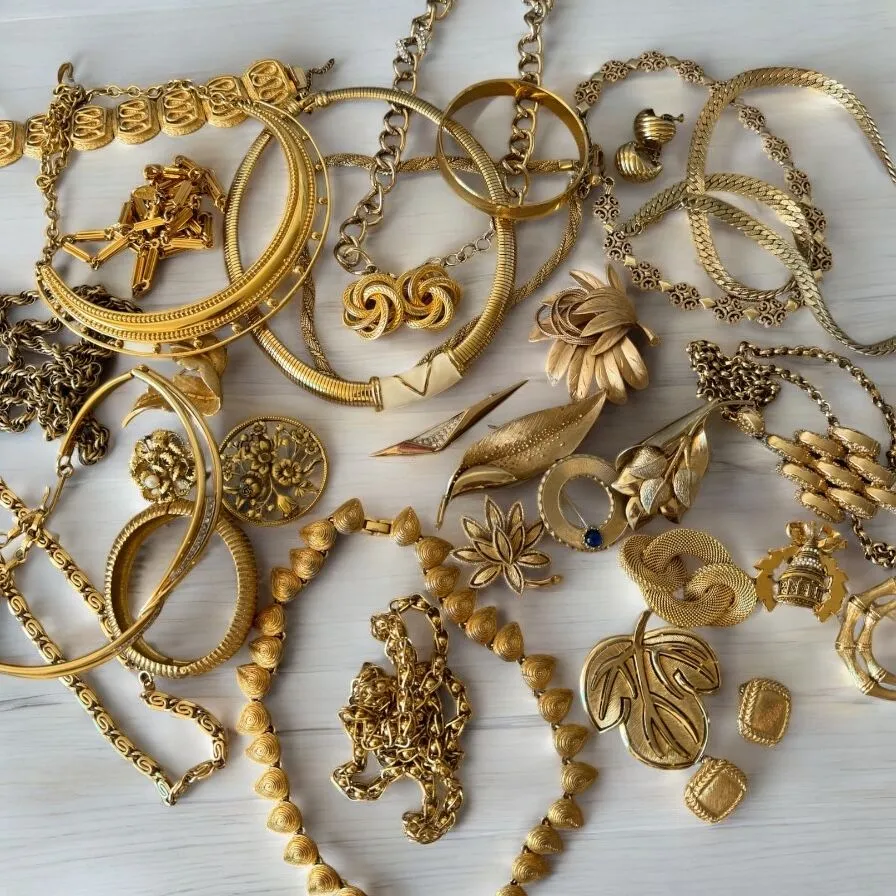 Product image for 71. Vintage Jewelry Various Designers Gold Plated