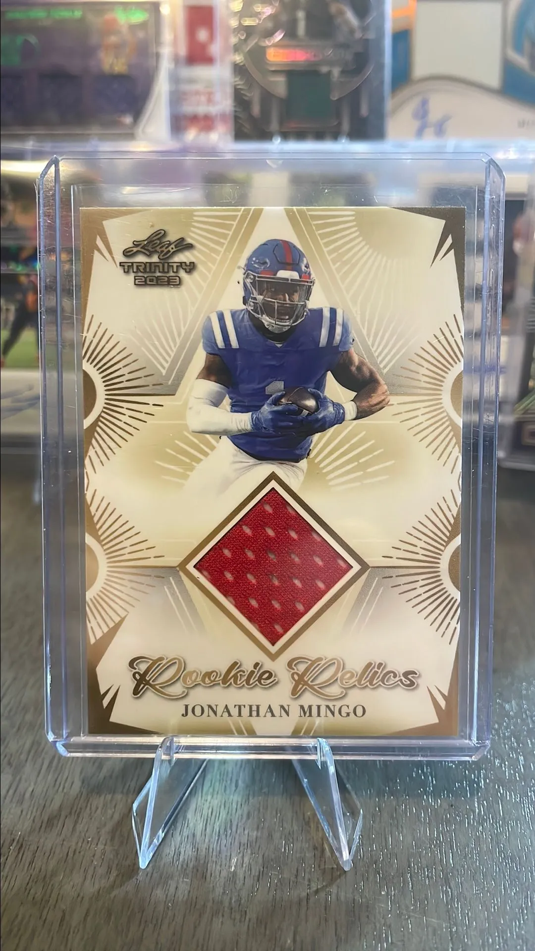 Product image for Jonathan Mingo 2023 Leaf Trinity Rookie Relics #RR-20