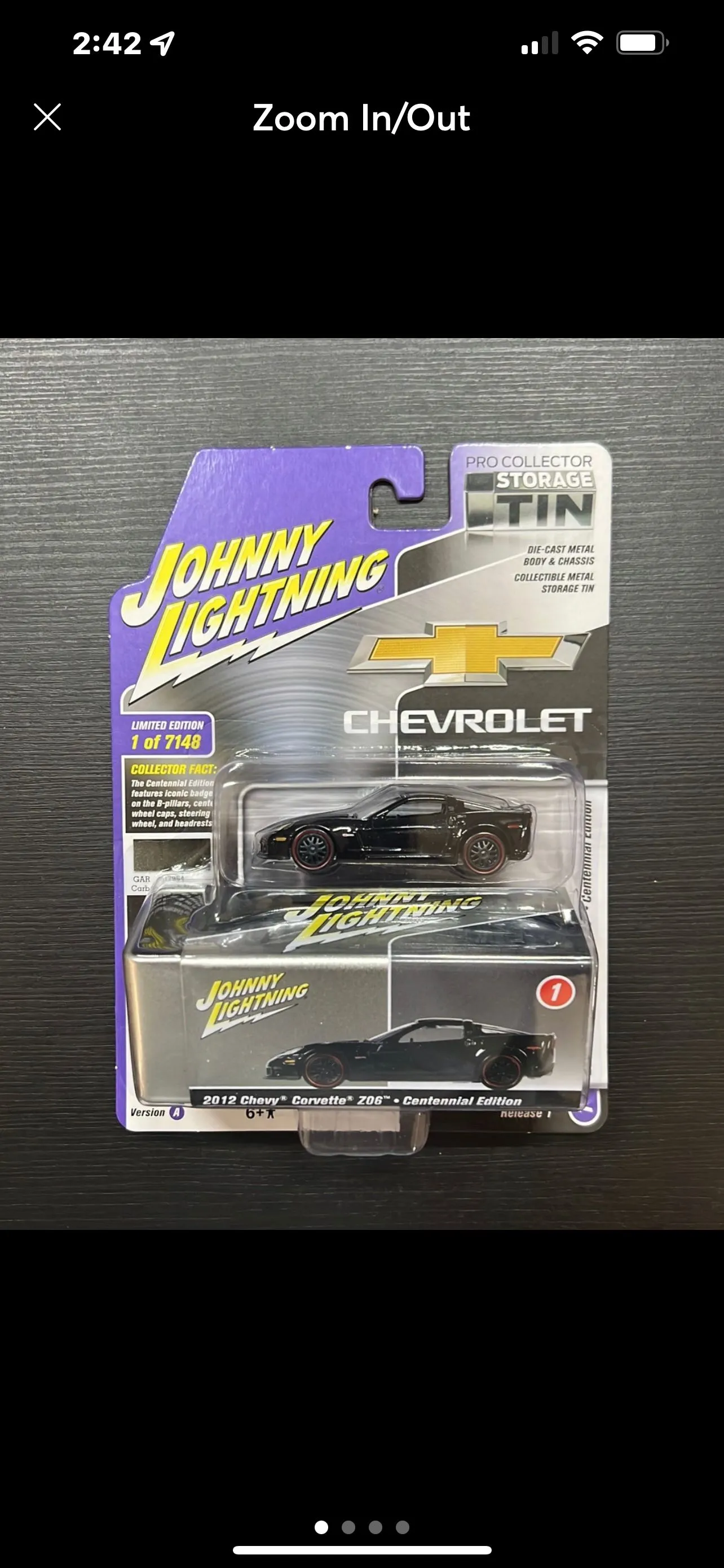 Product image for Johnny Lightning 2012 Chevy Corvette Z06 Centennial Edition