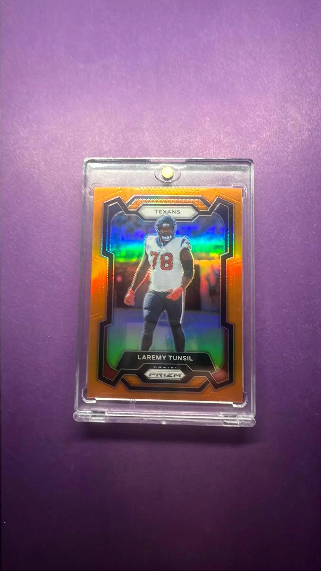 Product image for Prizm Orange Leremy Tunsil /249 | Texans