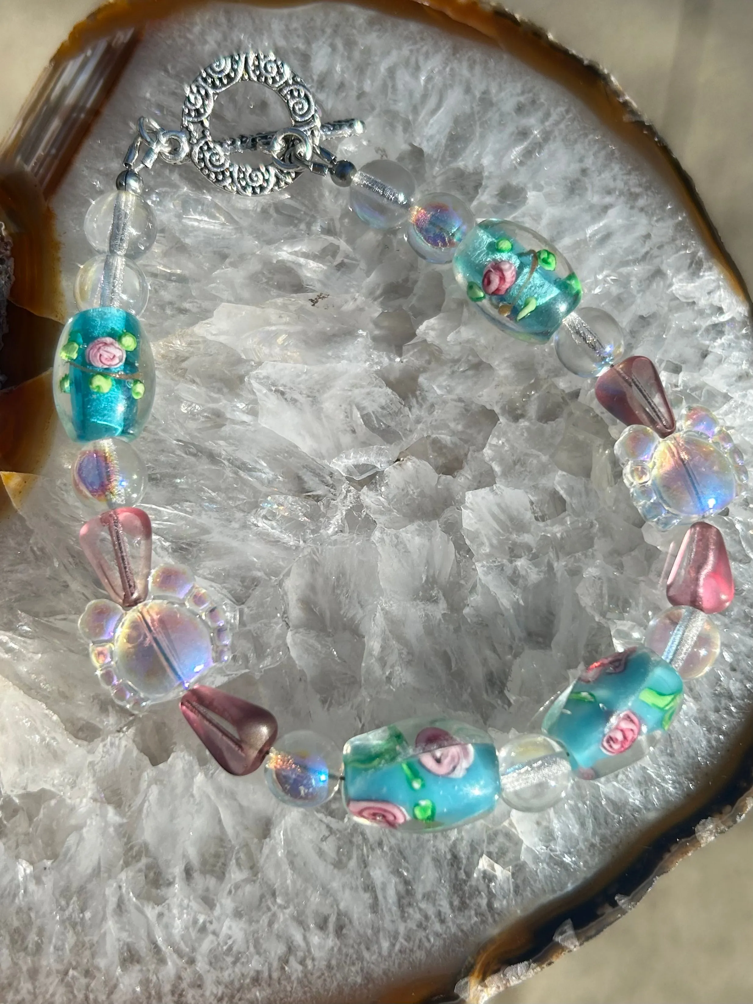 Product image for Lampwork, Czech, & Crab Bracelet