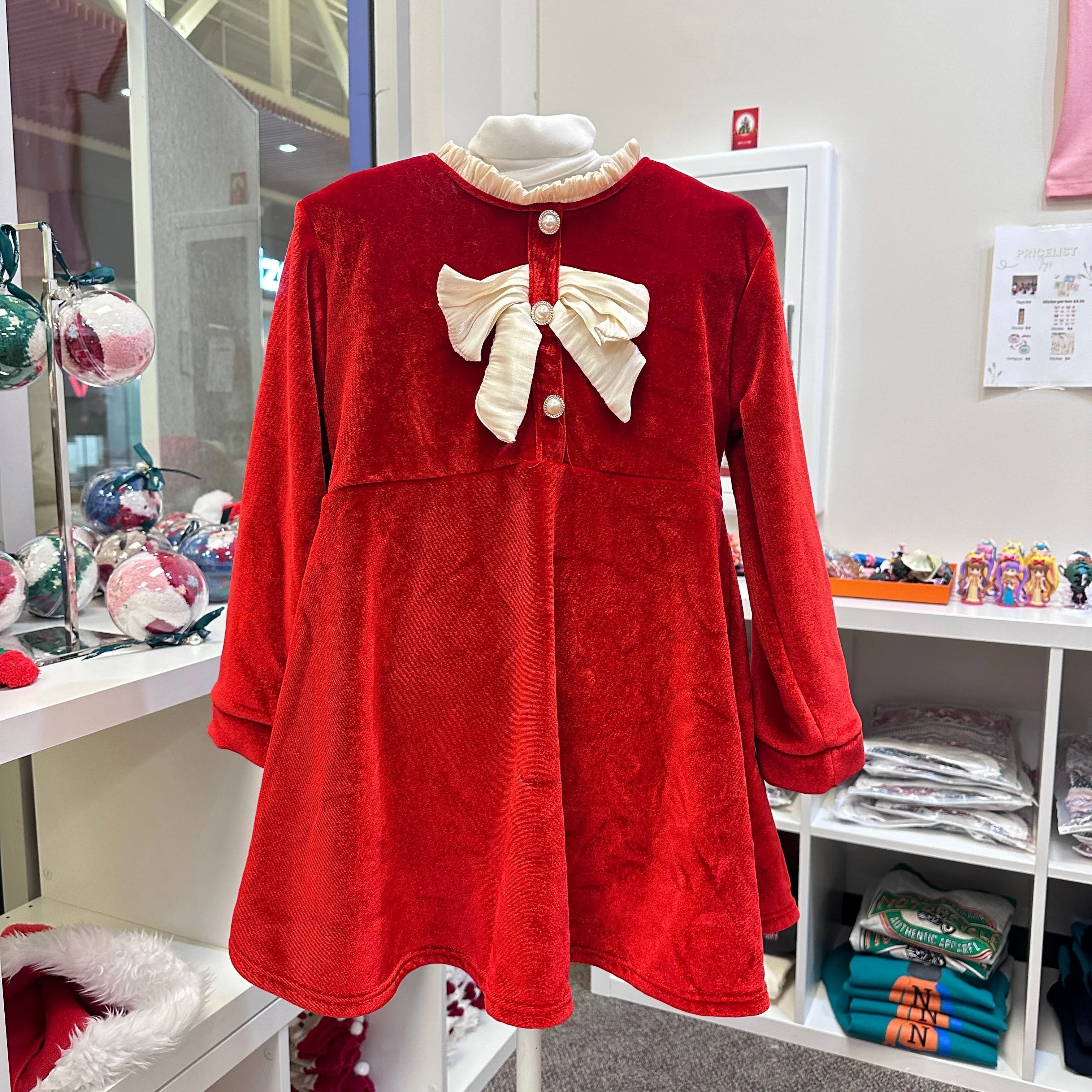 Product image for Girls dress Party/event/New year/Christmas RED SIZE 140 8 years old