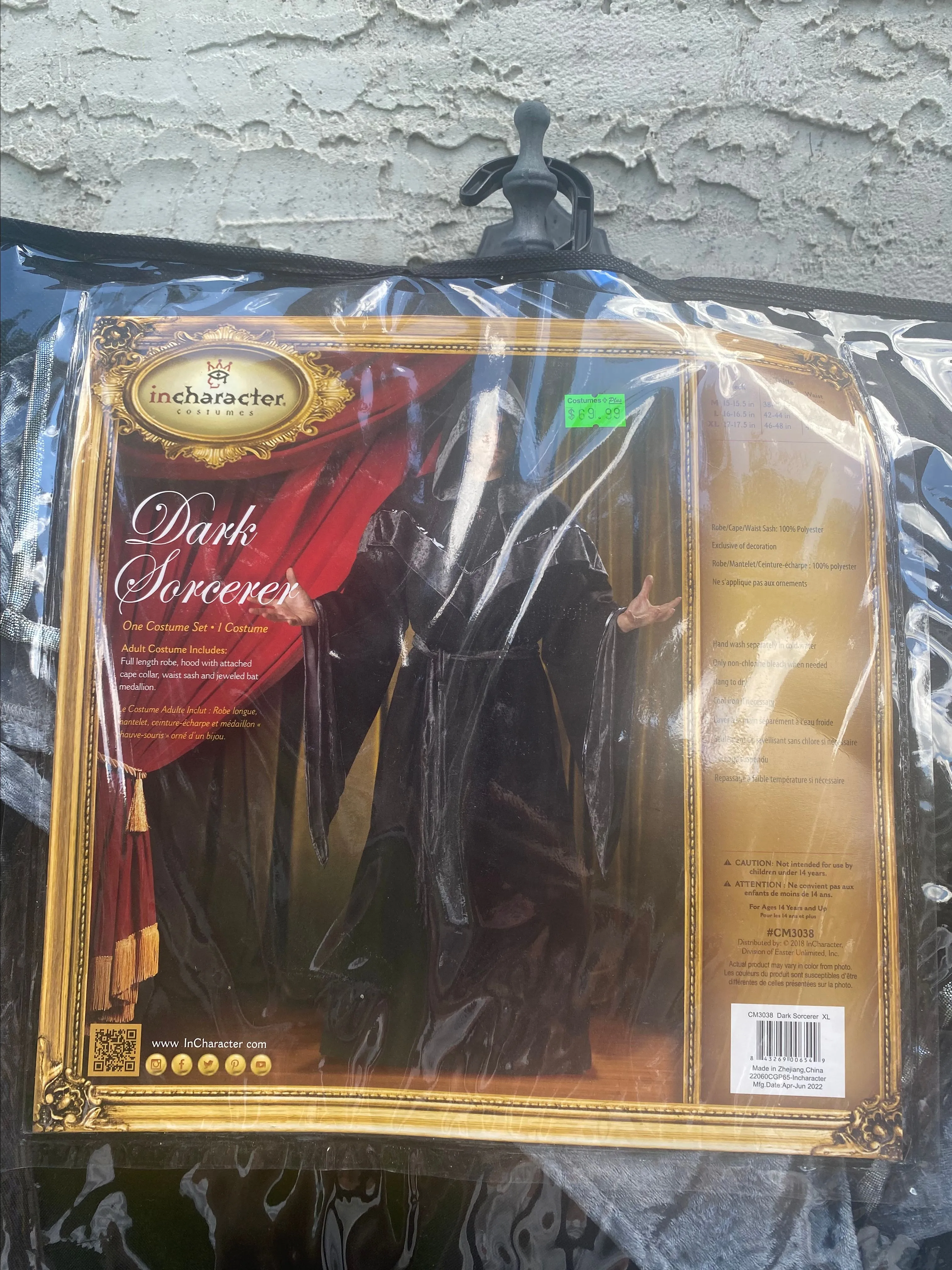Product image for Incharacter Sorcerer Costume Set