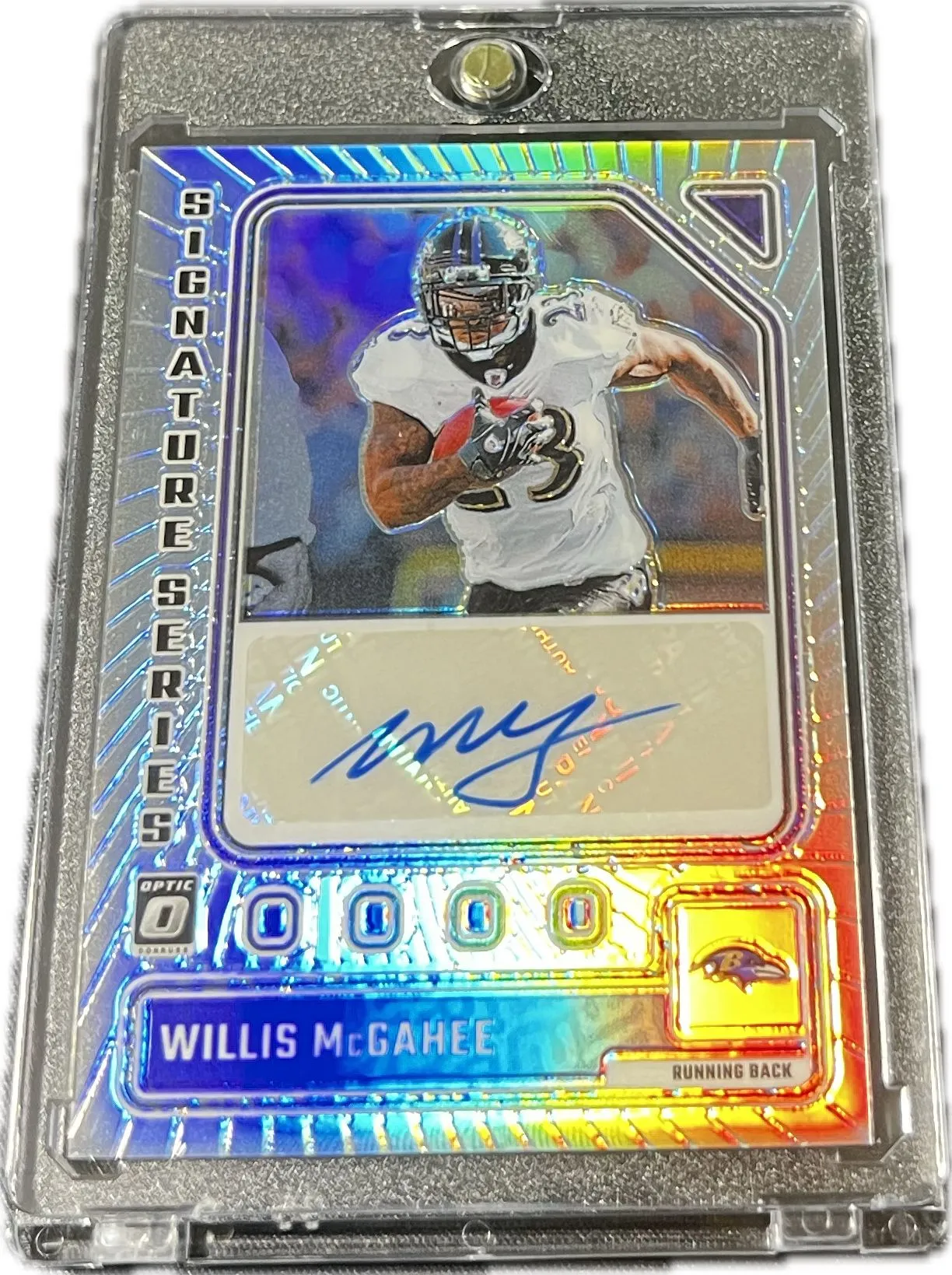 Product image for Willis McGahee 2023 Panini Optic Signature Series AUTo (No. SS-WM)