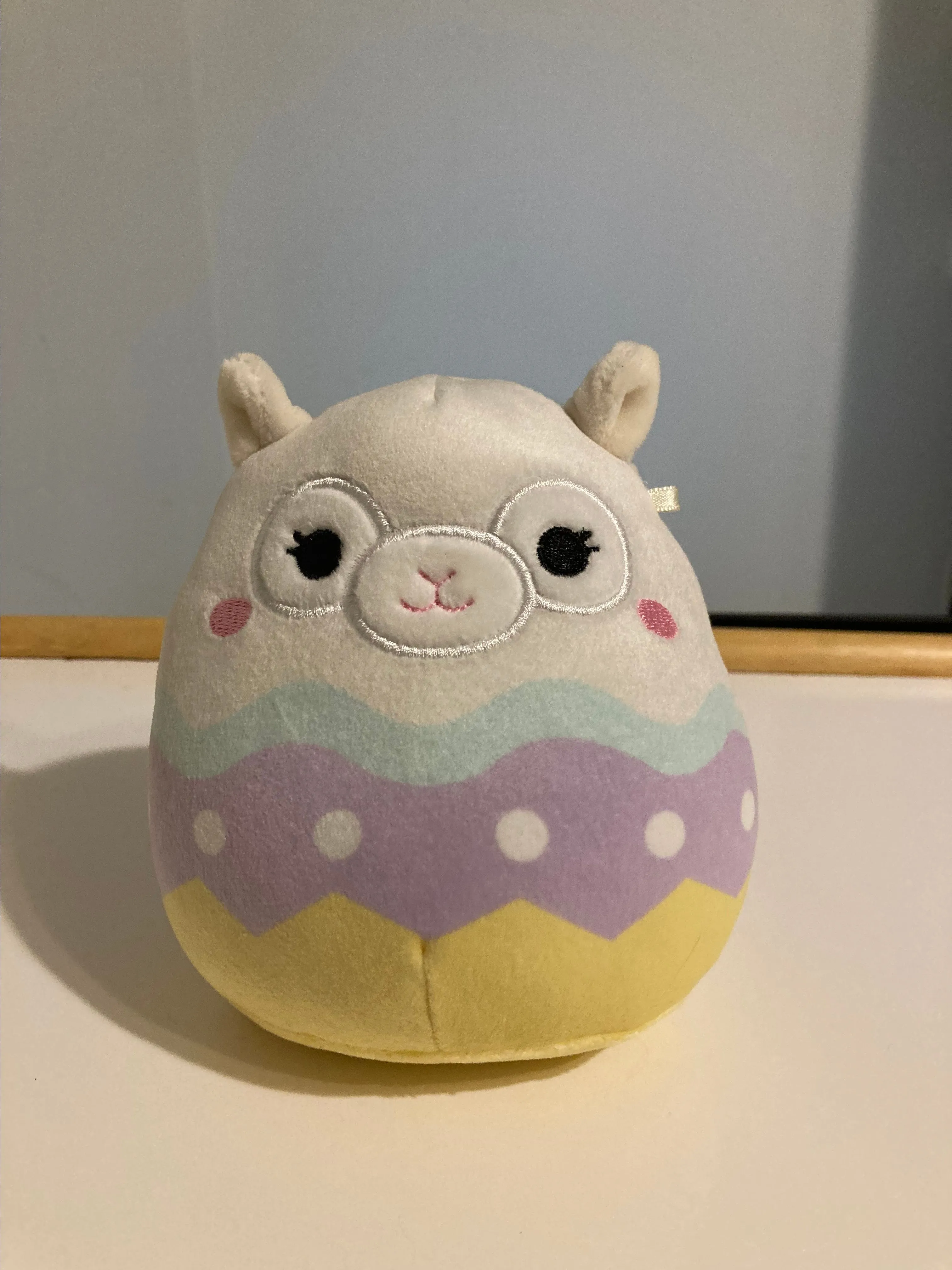 Product image for Squishmallow 5" LEAH the Easter Egg Llama Lamb Purple Gray White Blue Plush