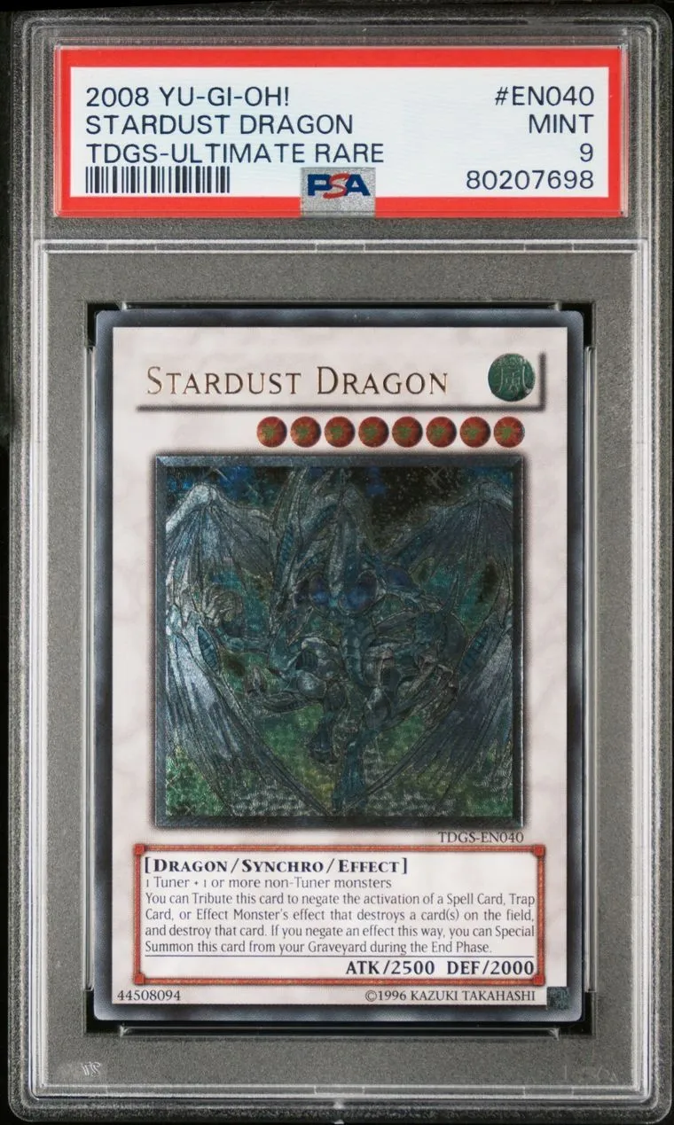 Product image for PSA 9 Yu-Gi-Oh! 2008 Stardust Dragon Ultimate Rare TDGS The Duelist Genesis