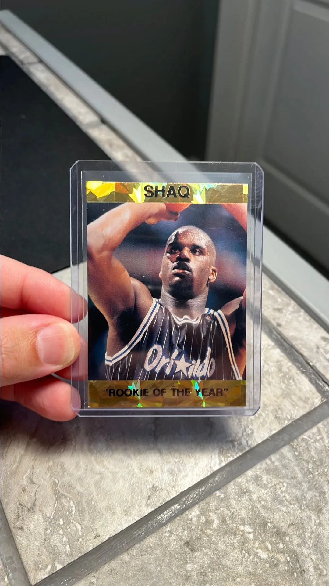 Product image for Shaquille O'Neal GOLD "Rookie of the Year" LimitedEdition PromoCard 5/6-Orlando Magic/NBA/BASKETBALL