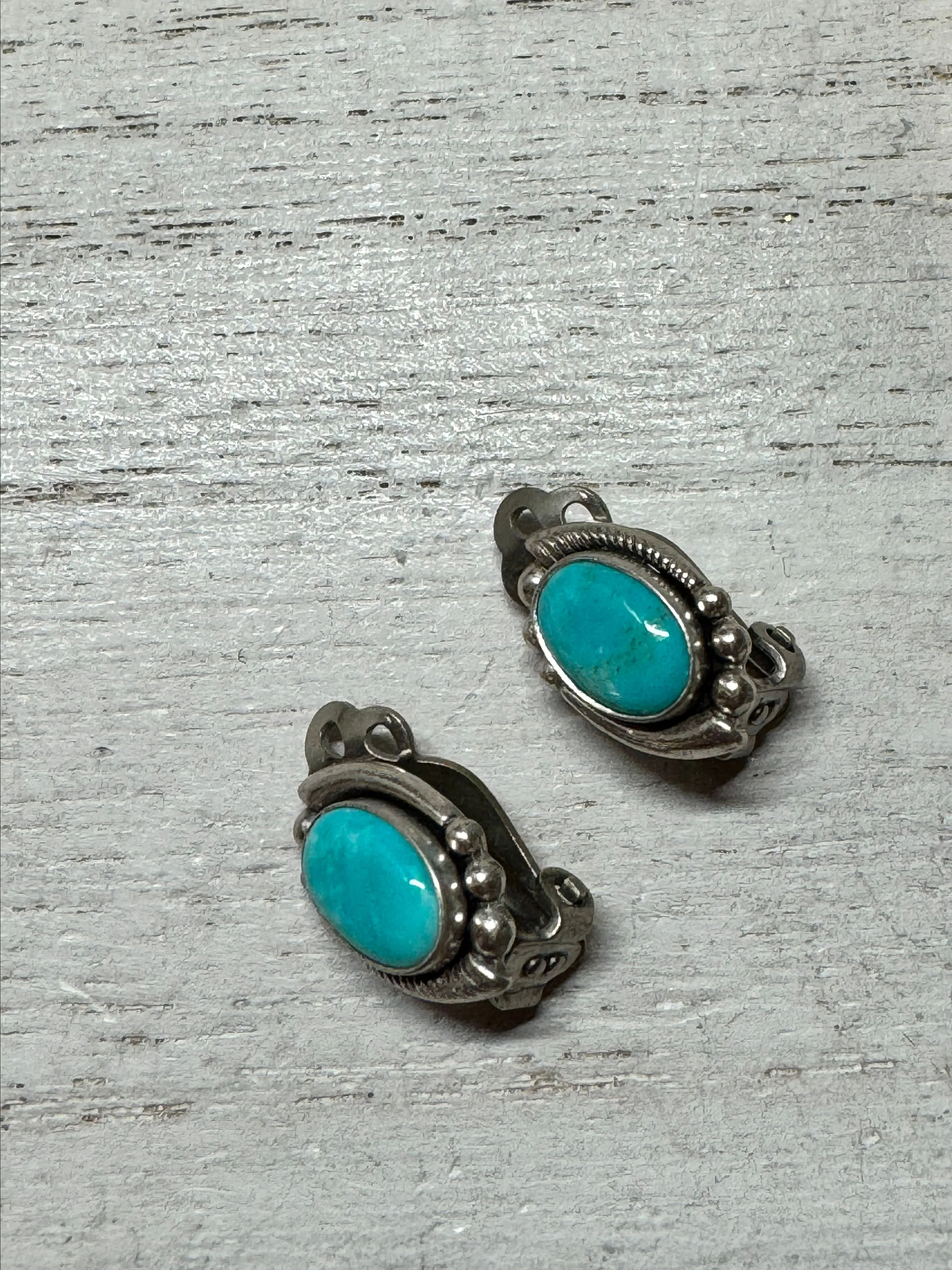 Product image for 902 sterling silver and turquoise earrings