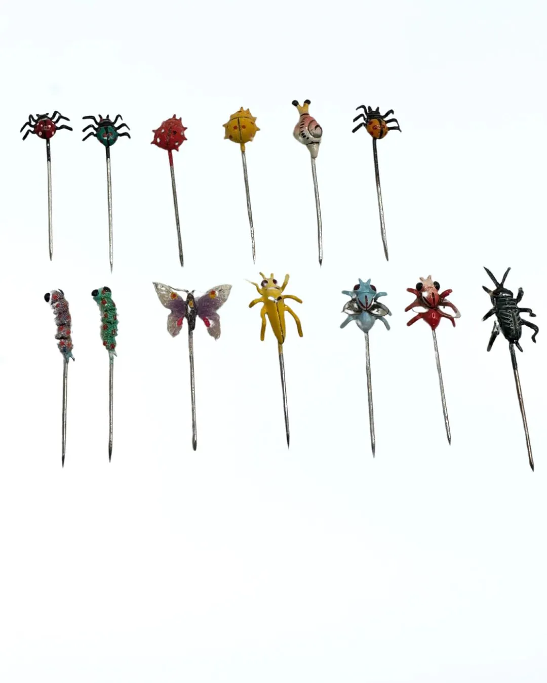 Product image for Vintage LOT of 13 STICK PINS-Bugs