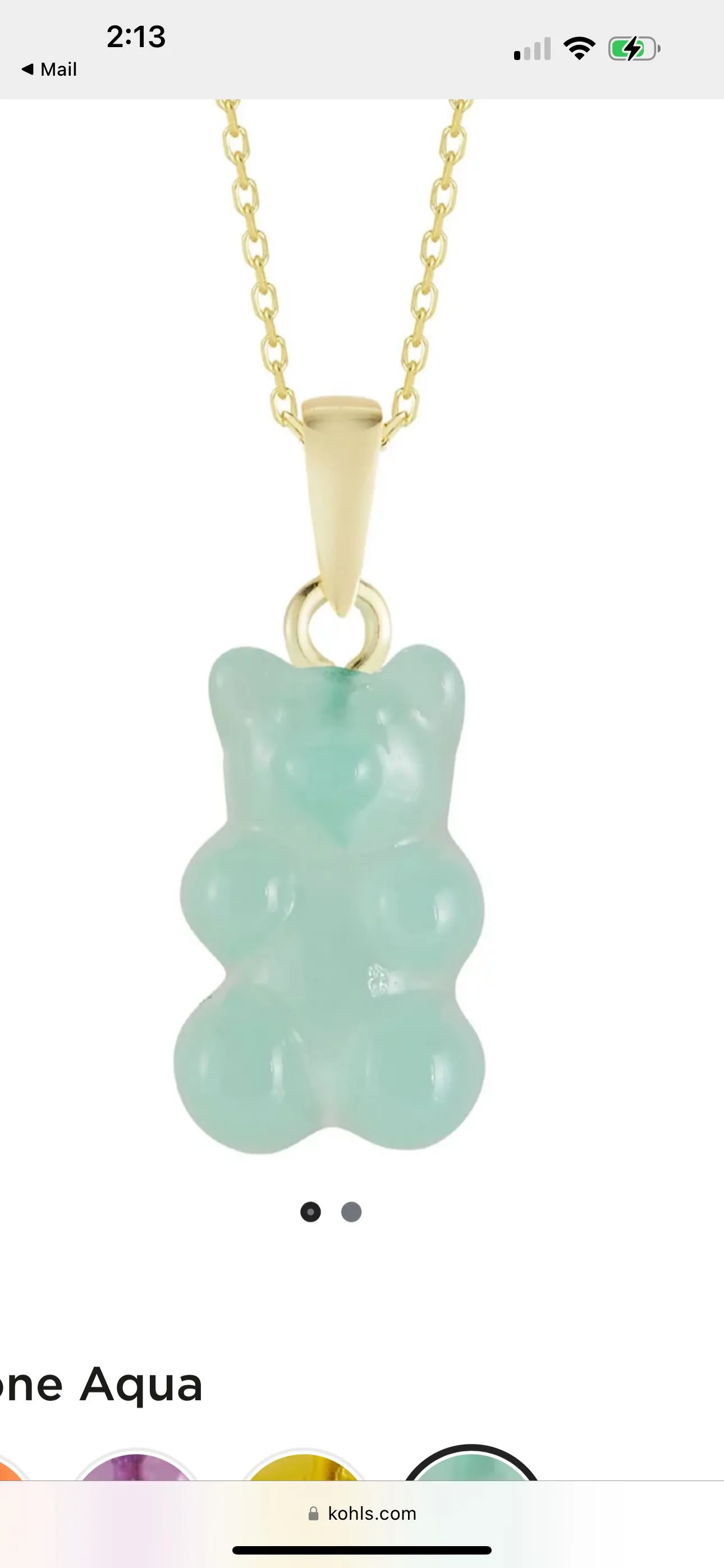Product image for 14k over Sterling Silver Gummy Bear Necklace