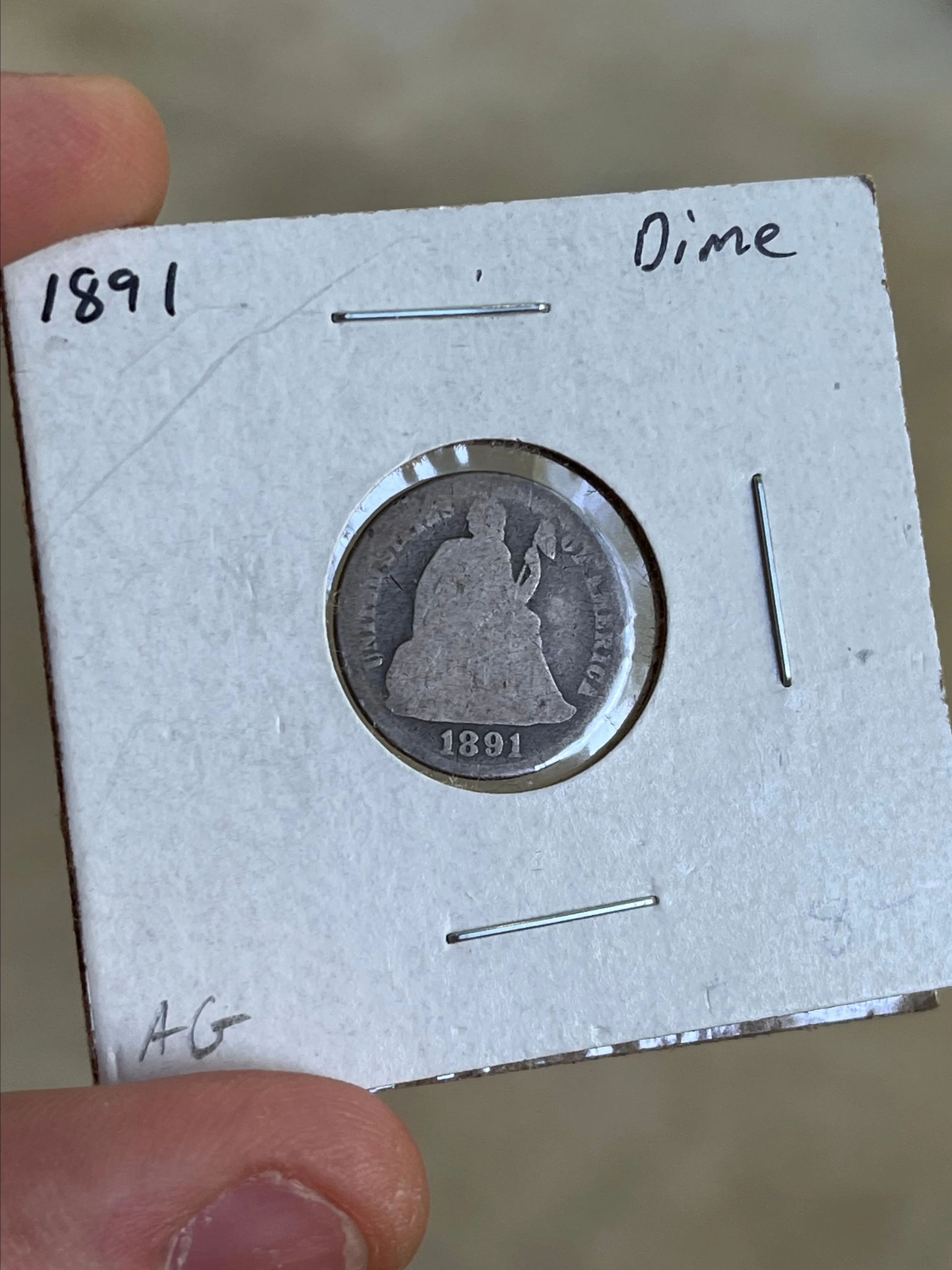 Product image for 1891 Seated Liberty Dime