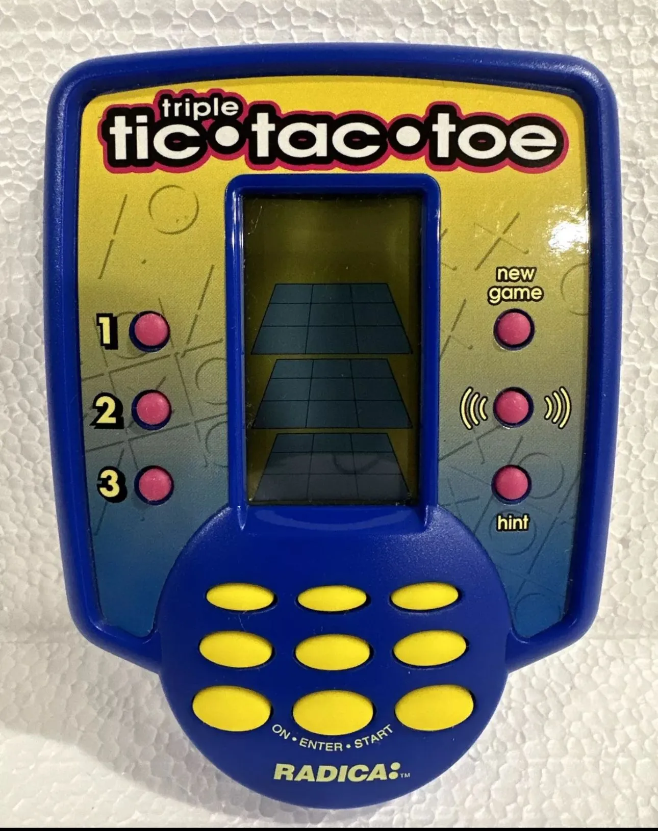 Product image for Radica Triple Tic Tac Toe 4101 Electronic Handheld Game Travel, Tested & WORKS!