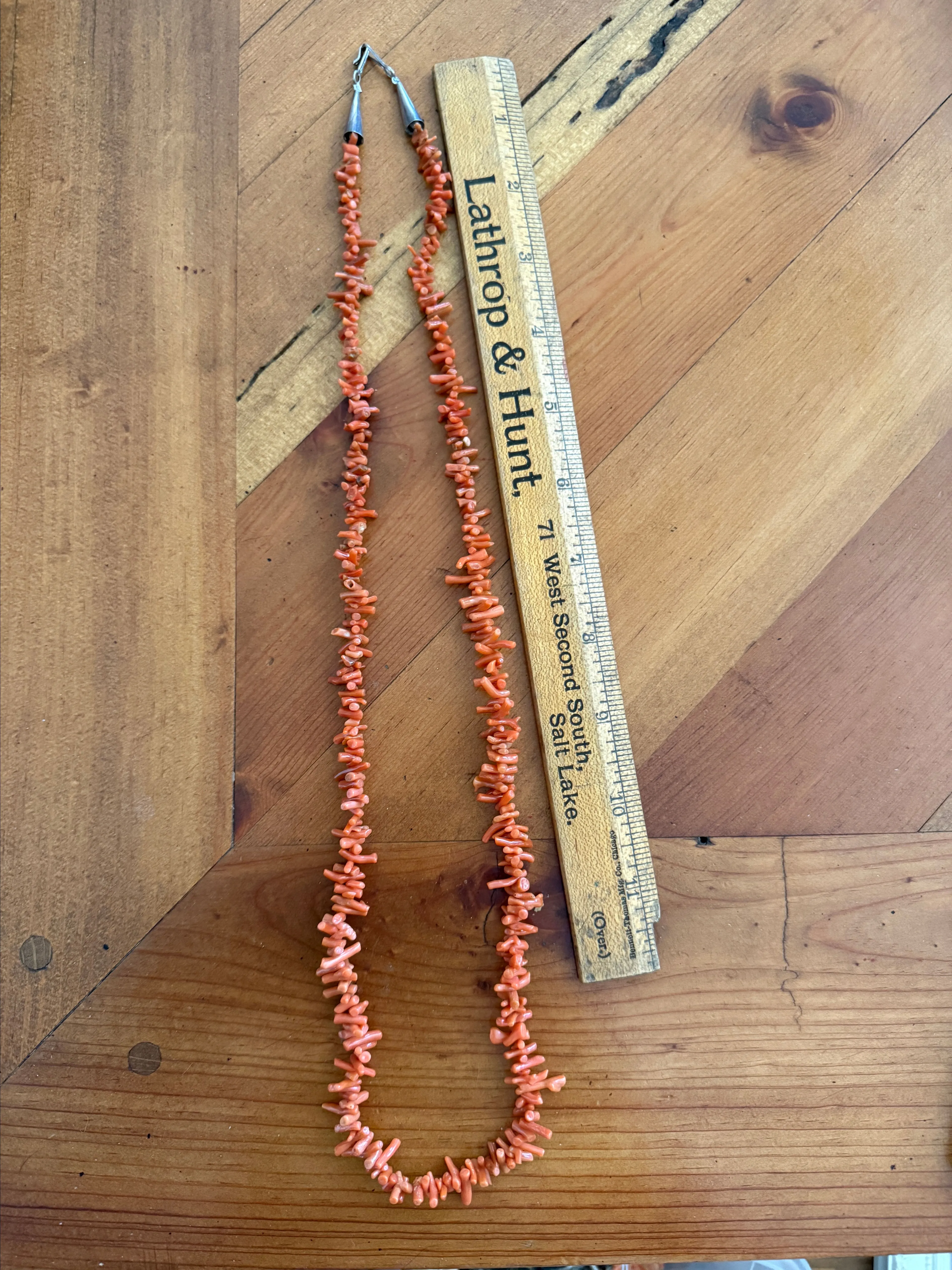 Product image for Native old pawn coral necklace