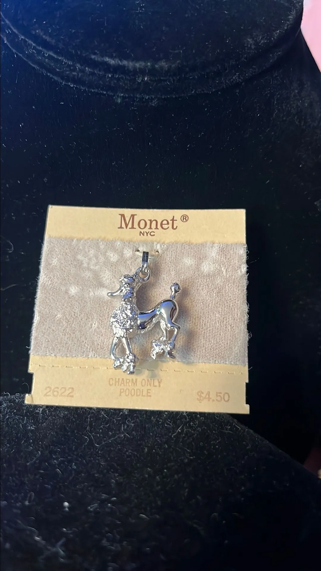 Product image for Vintage old/ new stock monet poodle charm