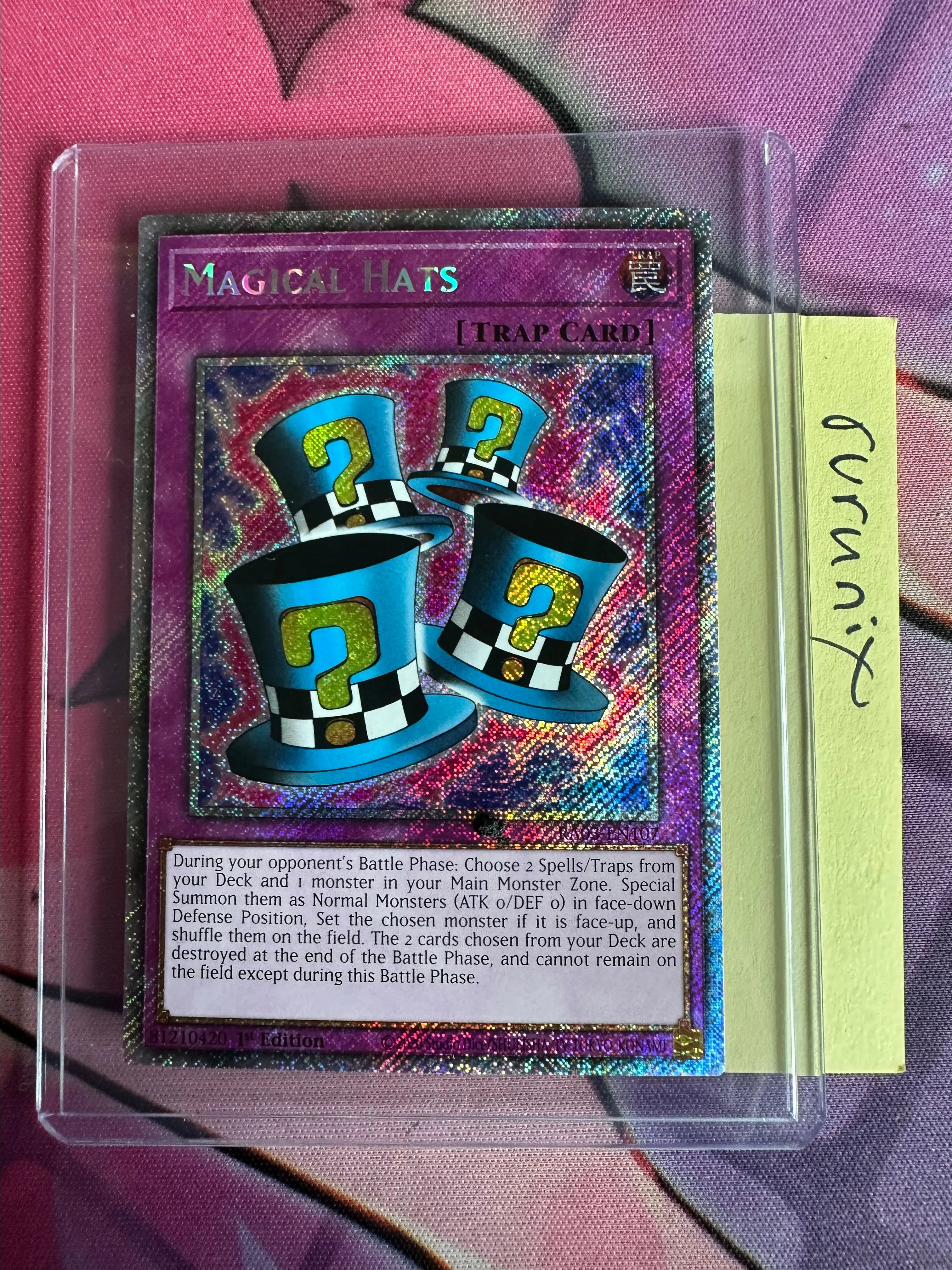 Yugioh Magical Hats (Platinum Secret Rare) RA03-EN107 - Quarter Century  Bonanza  Whatnot: Shop, Sell, Connect