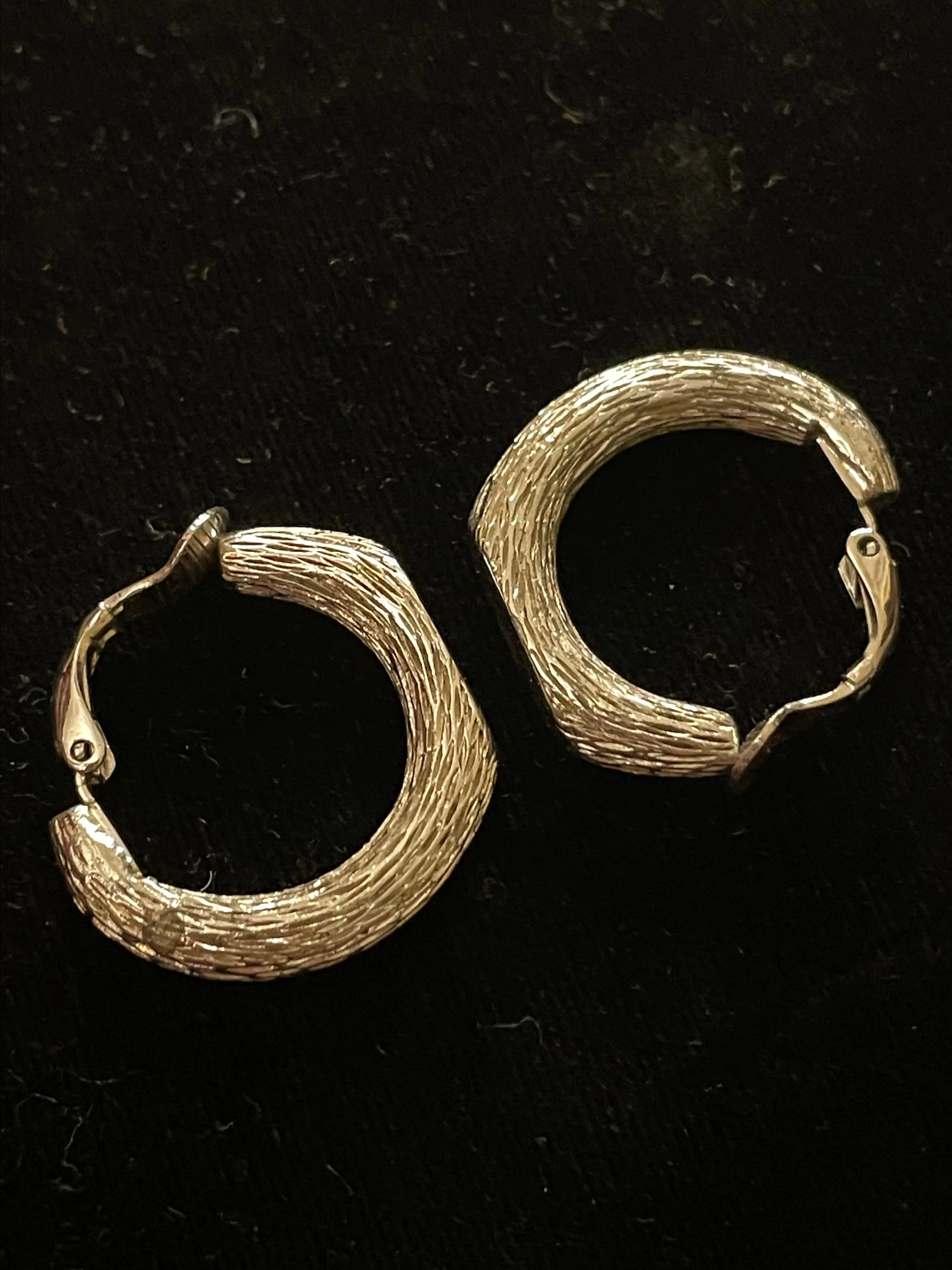 Product image for TRIFARI Silver Etched Branch Hoops