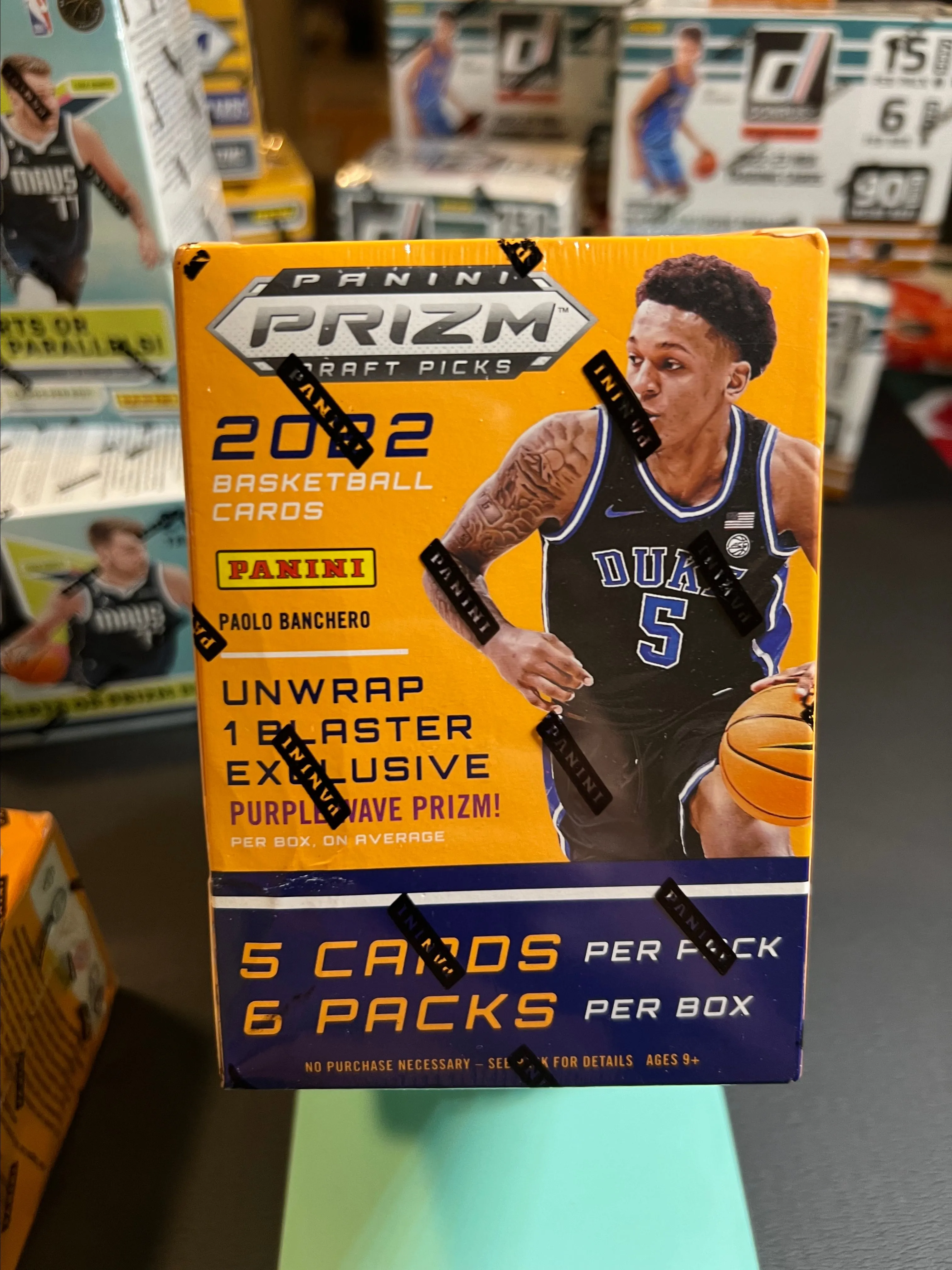 Product image for 2022-23 Panini Prizm Draft Picks Basketball Blaster Box (Purple Wave!)