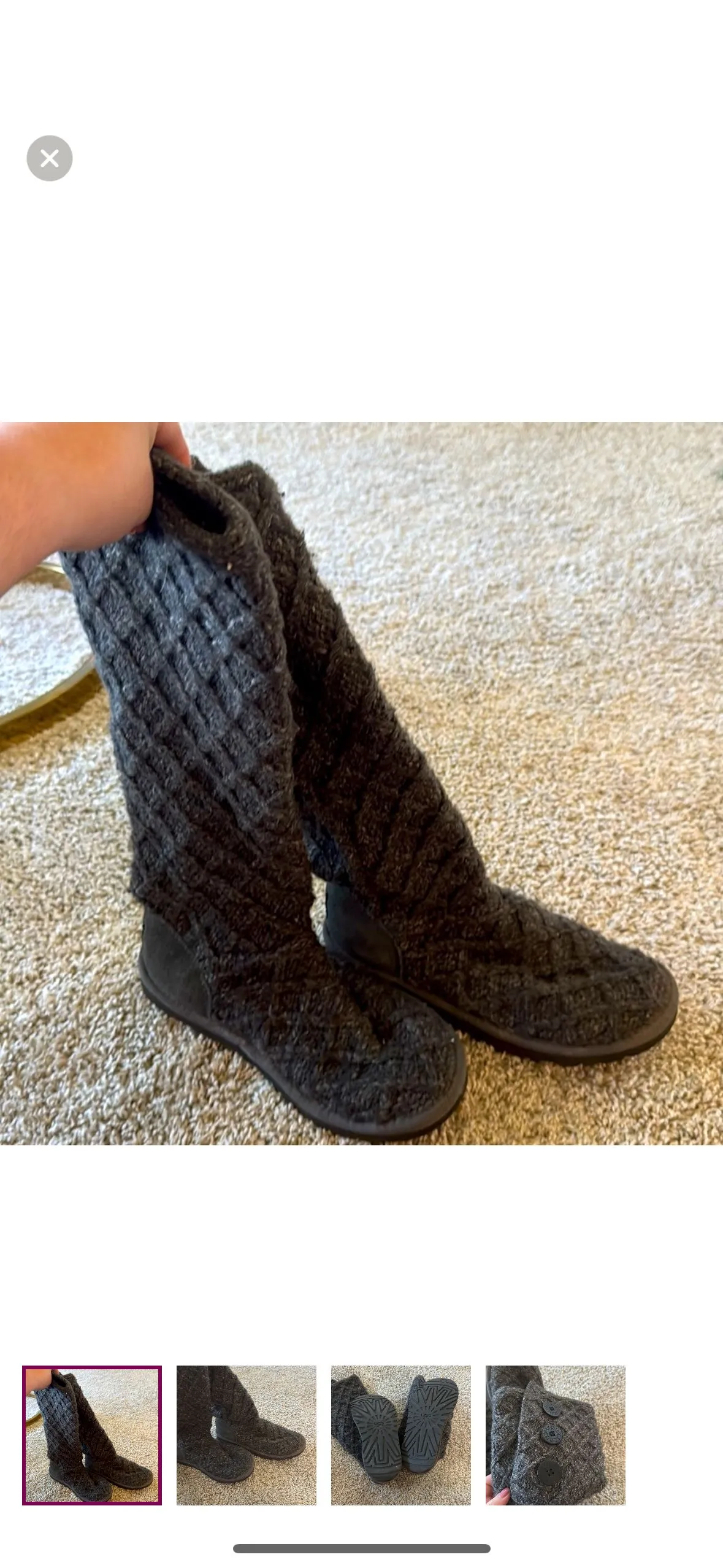 Product image for UGG Grey Warm Tall Warm Boots Size 6 EUC