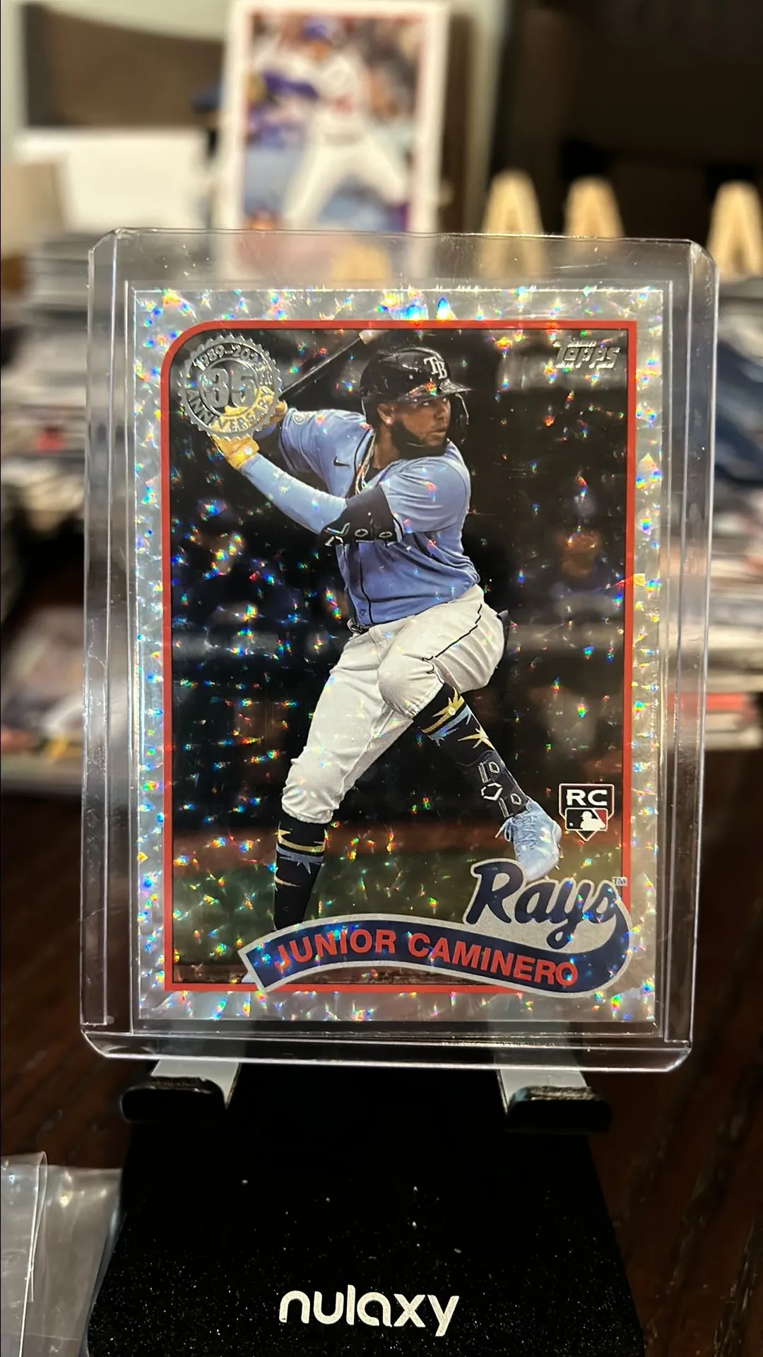 Product image for 2024 Topps Series 1 #89B-50 Junior Caminero 1989 Design Silver Foil RC