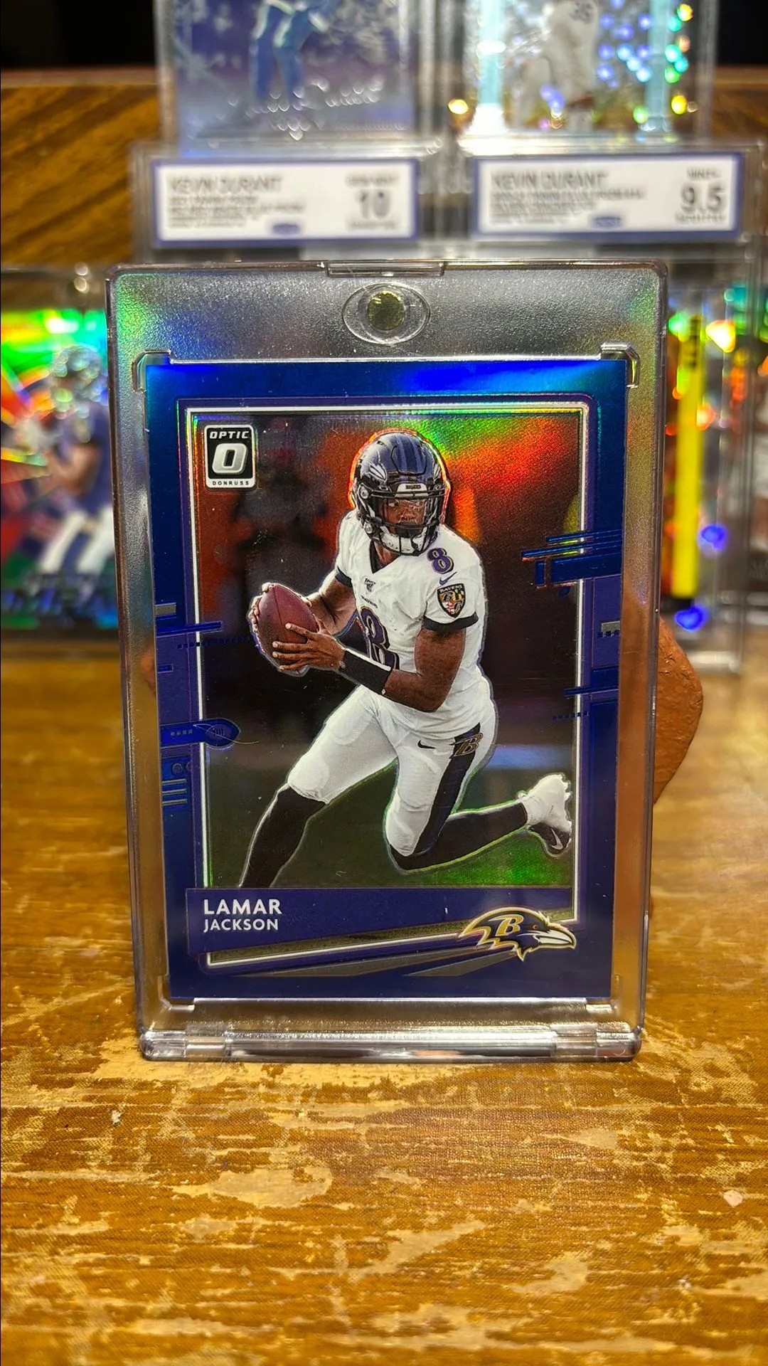 Product image for 2020 Lamar Jackson Donruss Optic Blue Prizm #11 069/179