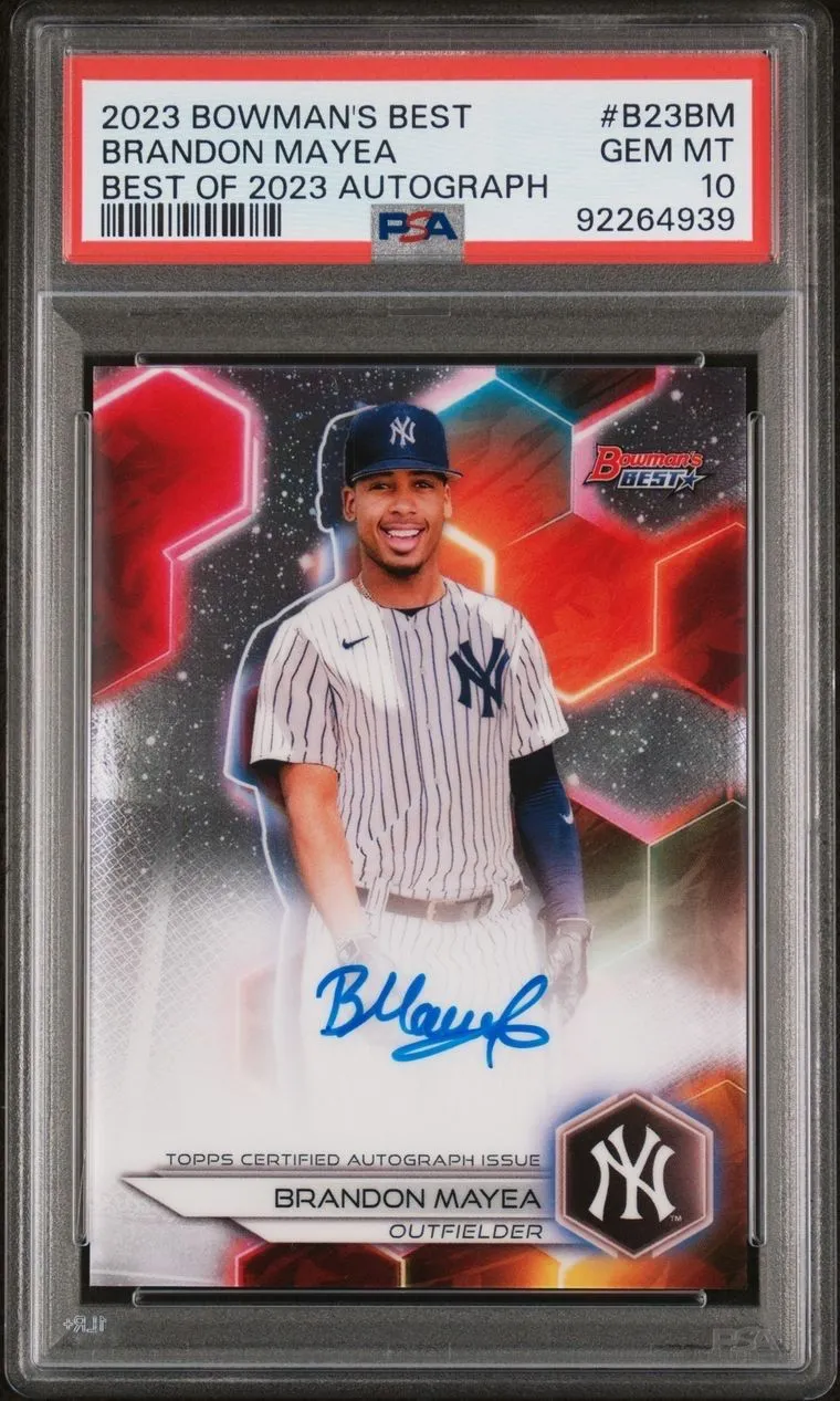 Product image for 2023 Bowman'S Best Best Of 2023 Autographs Brandon Mayea B23BM  PSA GEM MT 10