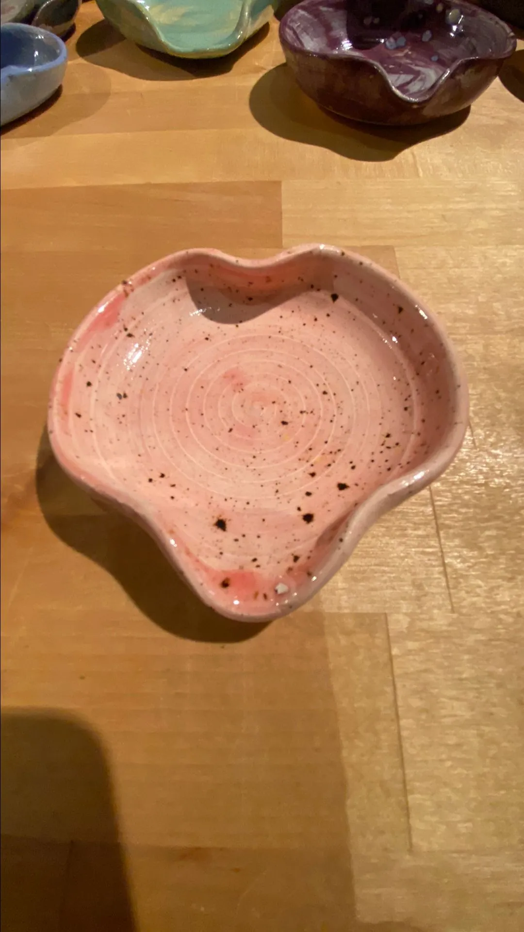 Product image for Heart Shaped Ceramic Whatnot Valet Ring Dish - Pale Pink
