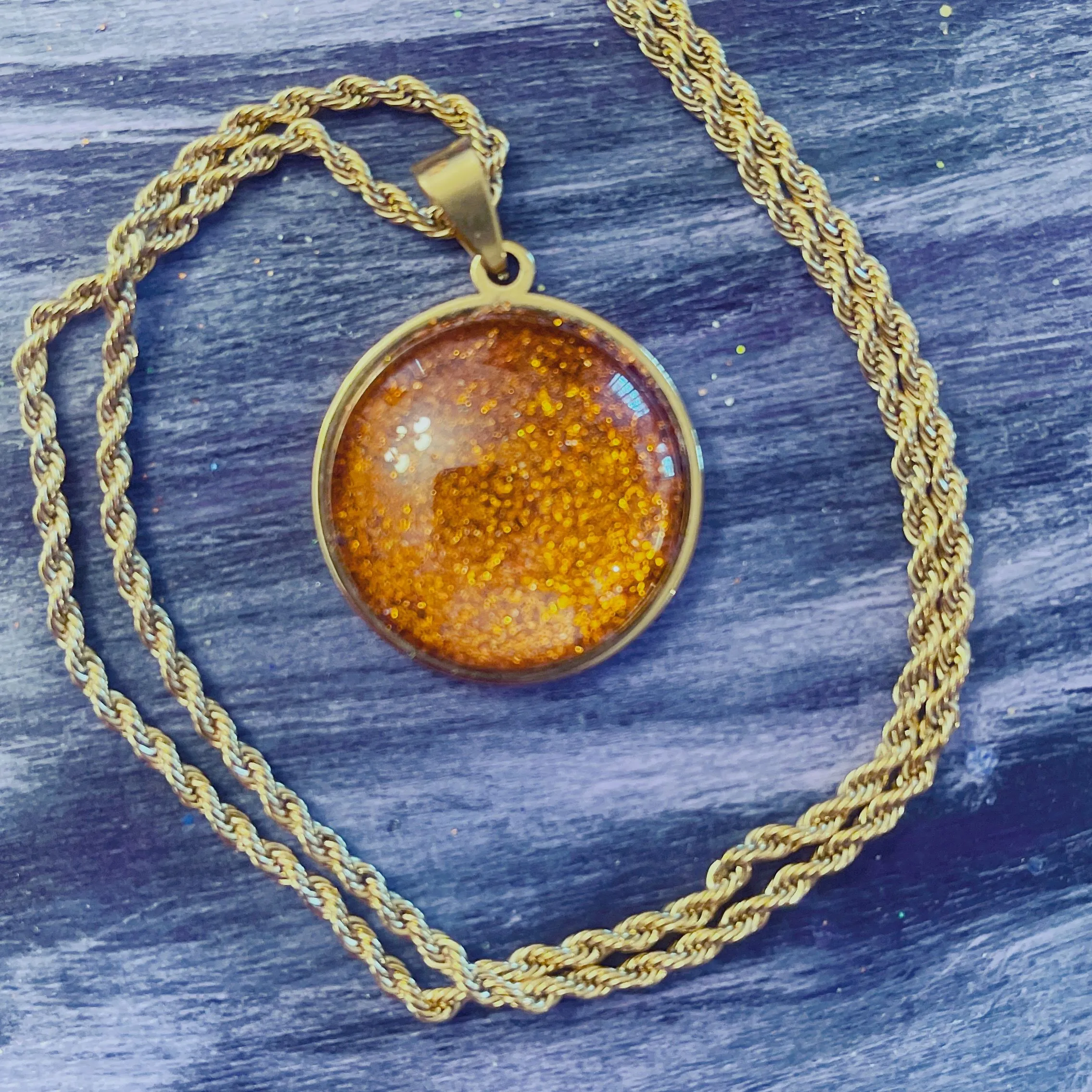 Product image for Gold Glass on Gold Pendant Necklace