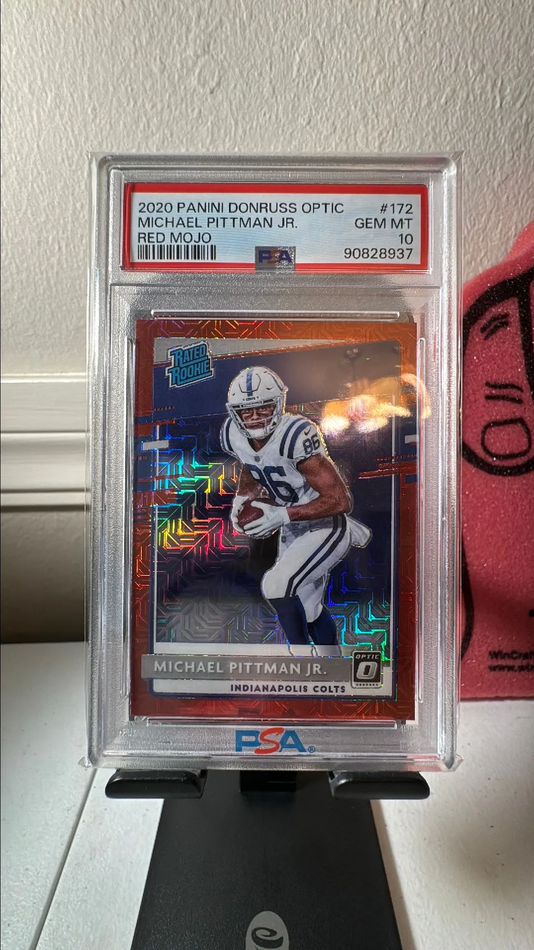 Product image for 2020 Panini Donruss Optic Michael Pittman Jr. 172 Red Mojo PSA GEM MT 10
