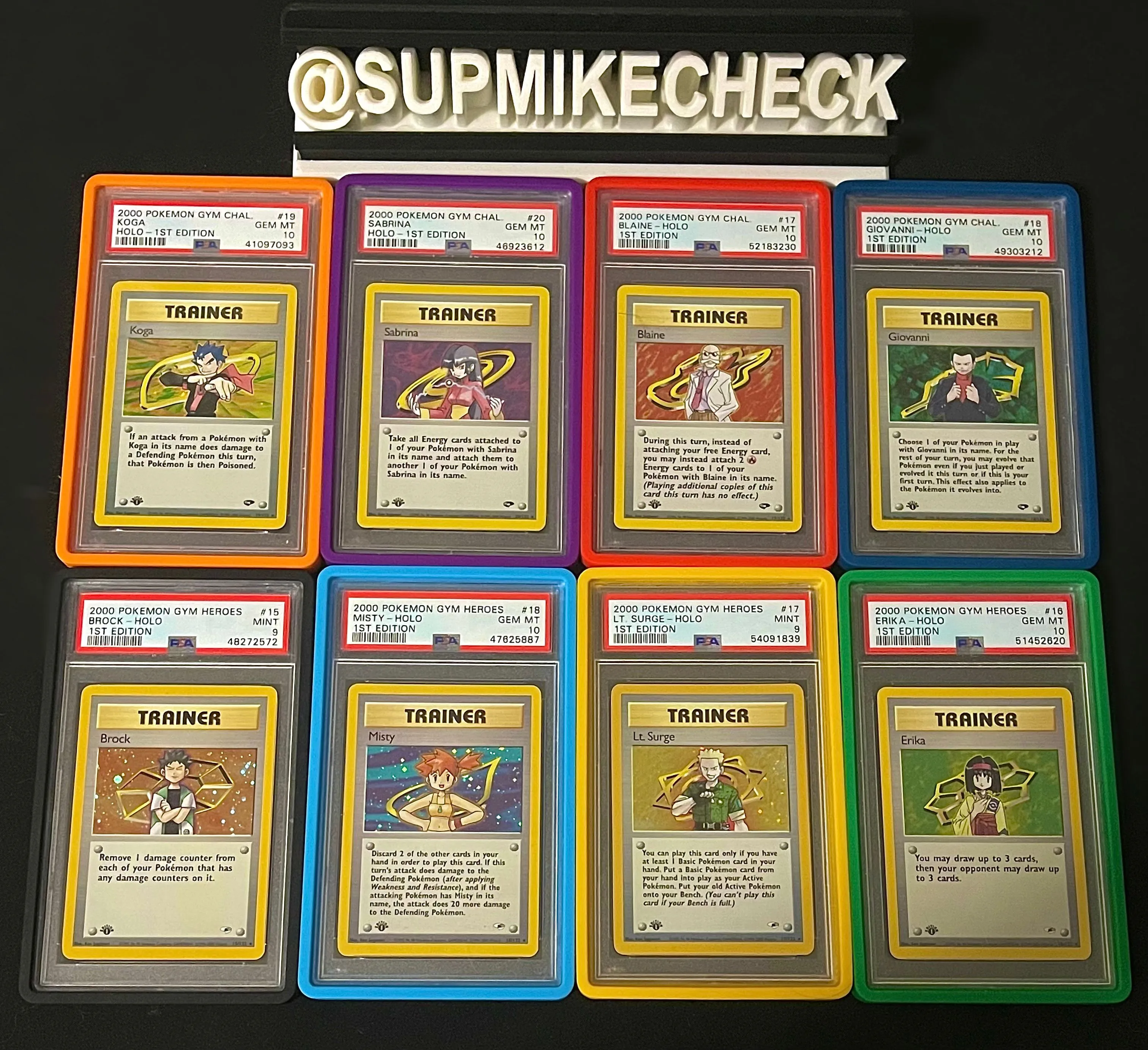 Product image for All Eight 1st Edition Gym Leader Holos