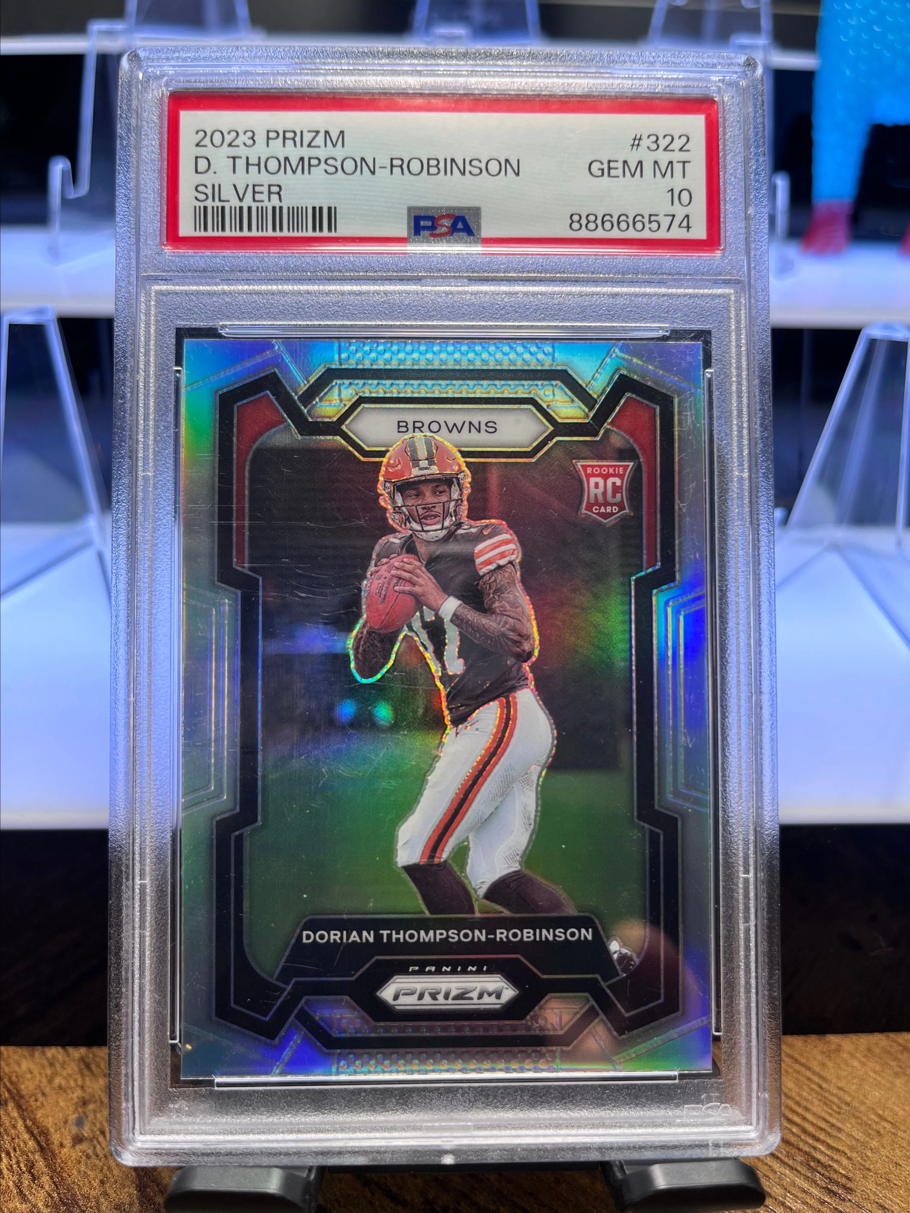Product image for Dorian Thompson Robinson Prizm Silver Rookie Card PSA 10