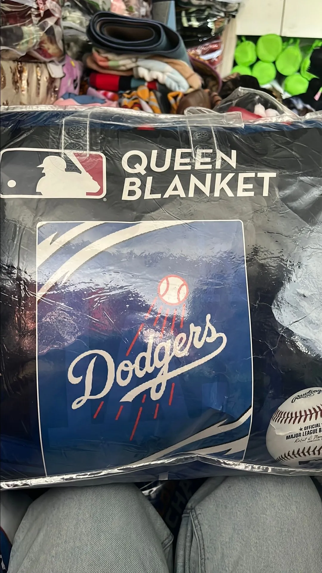Product image for Dodgers queen blanket