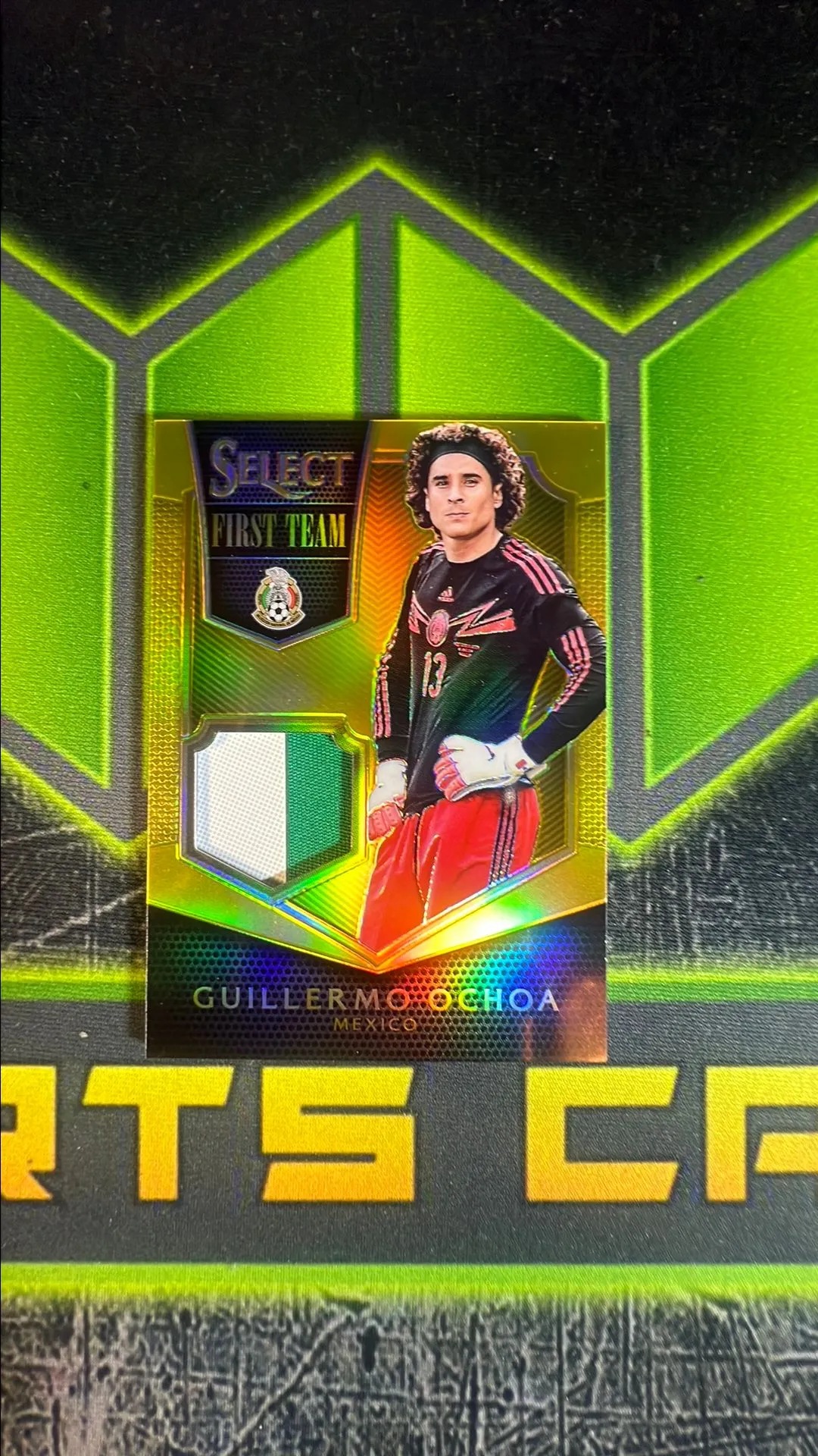 Product image for 2015-16 Panini Select Soccer World Cup Guillermo Ochoa First Team Game Used Patch /10 Gold Mexico
