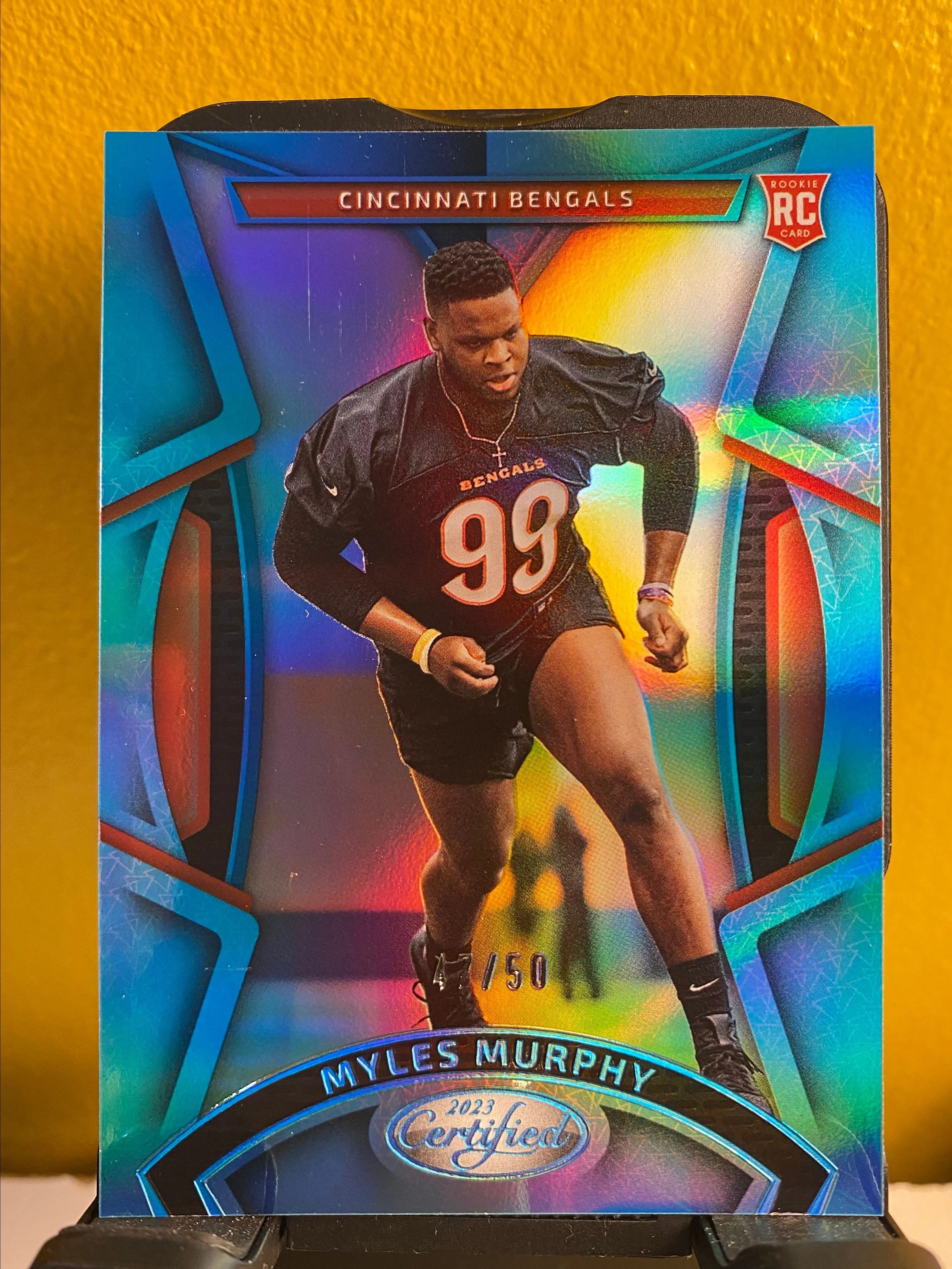 Product image for Myles Murphy Rookie Aqua 47/50 2023 Panini Certified