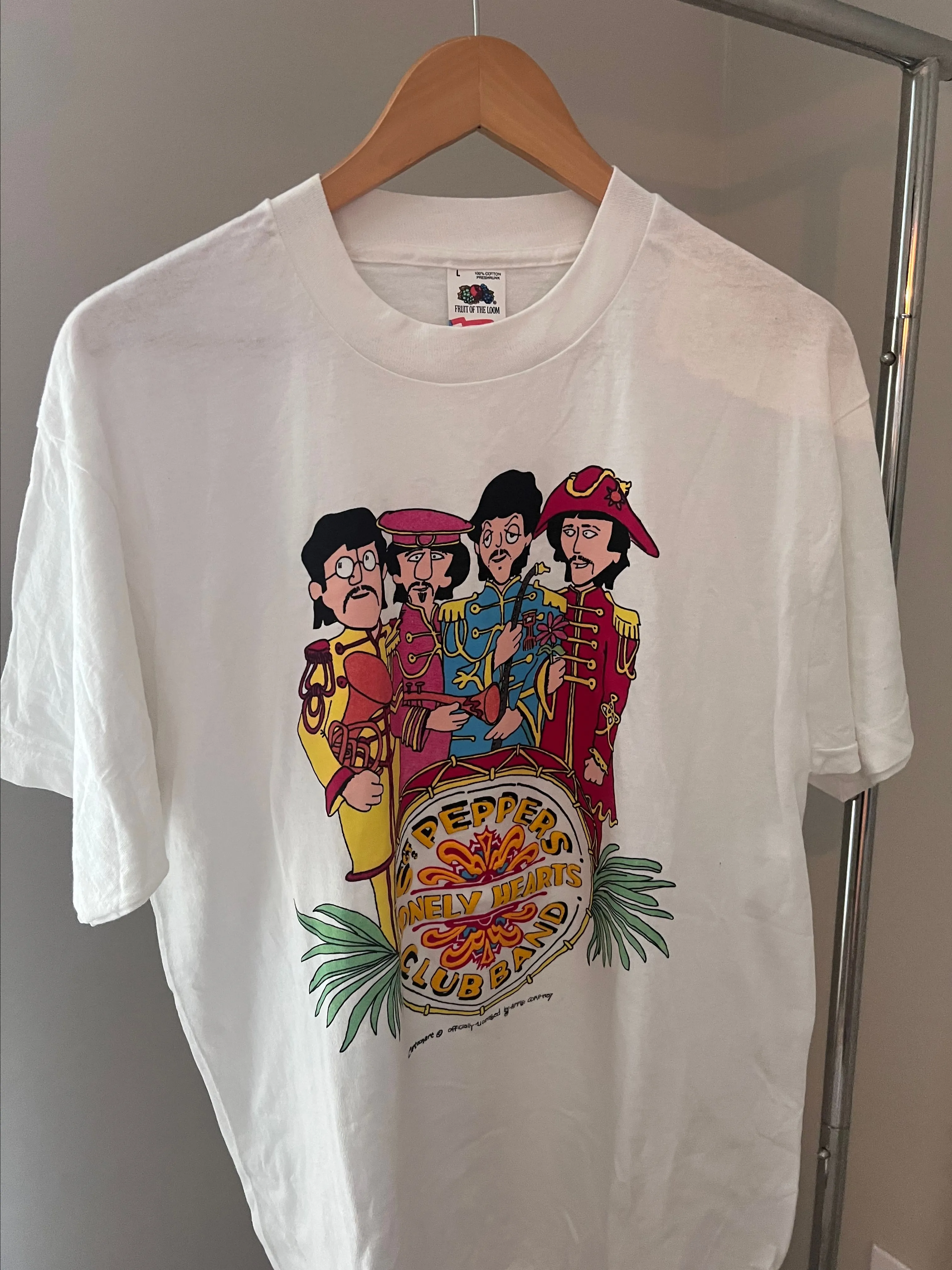 Product image for Late 80's Beatles SGT peppers puff print tee